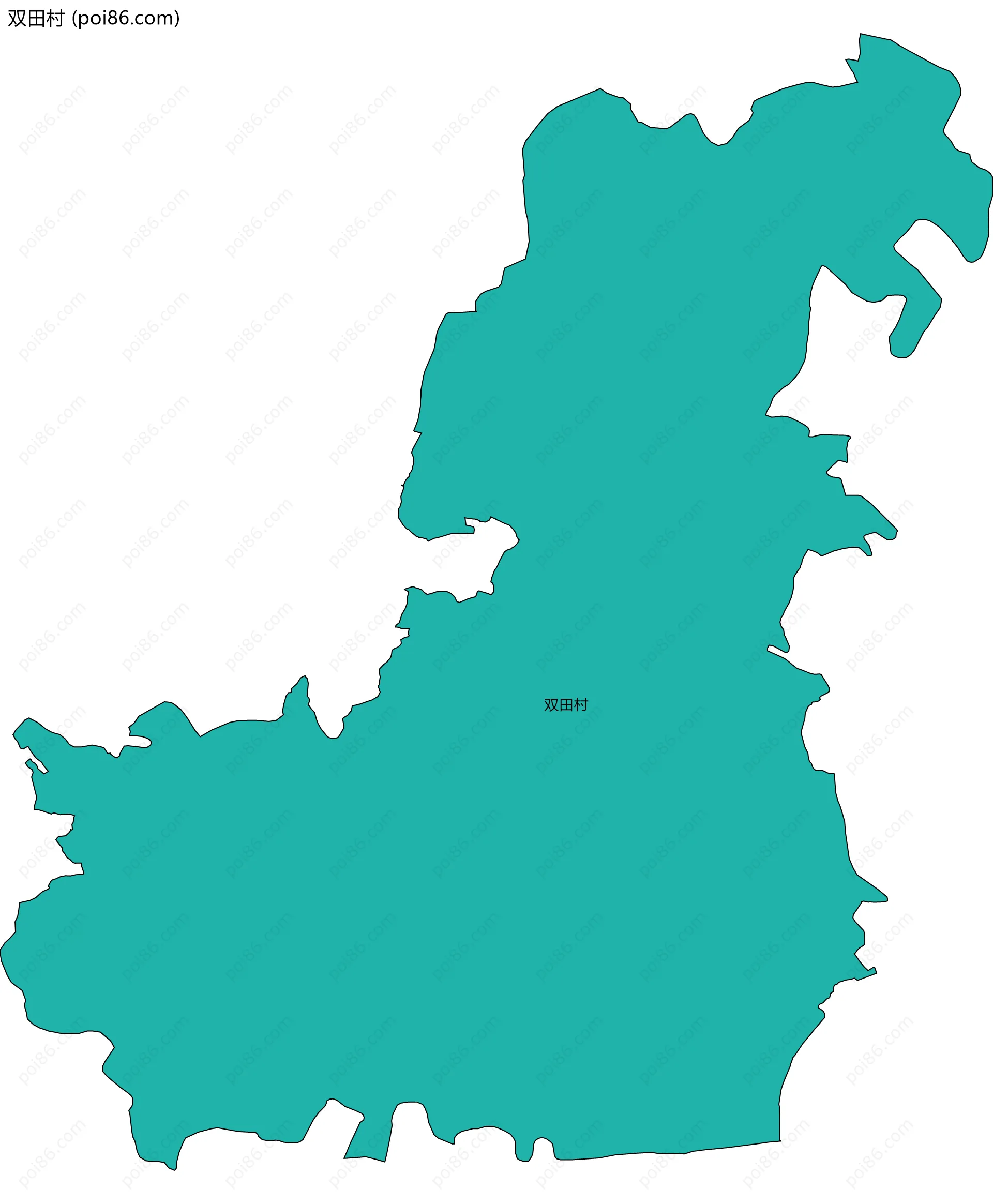 双田村边界地图