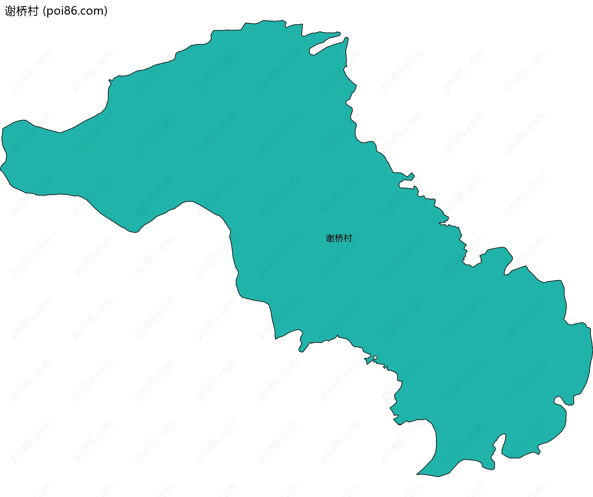 谢桥村边界地图