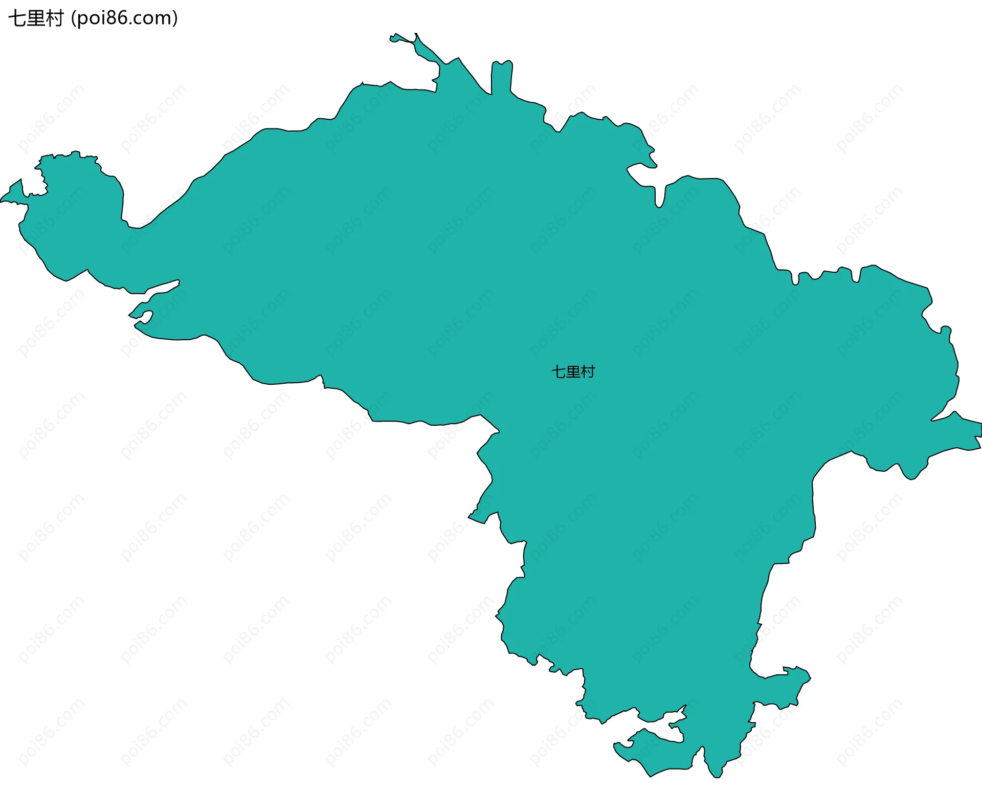 七里村边界地图