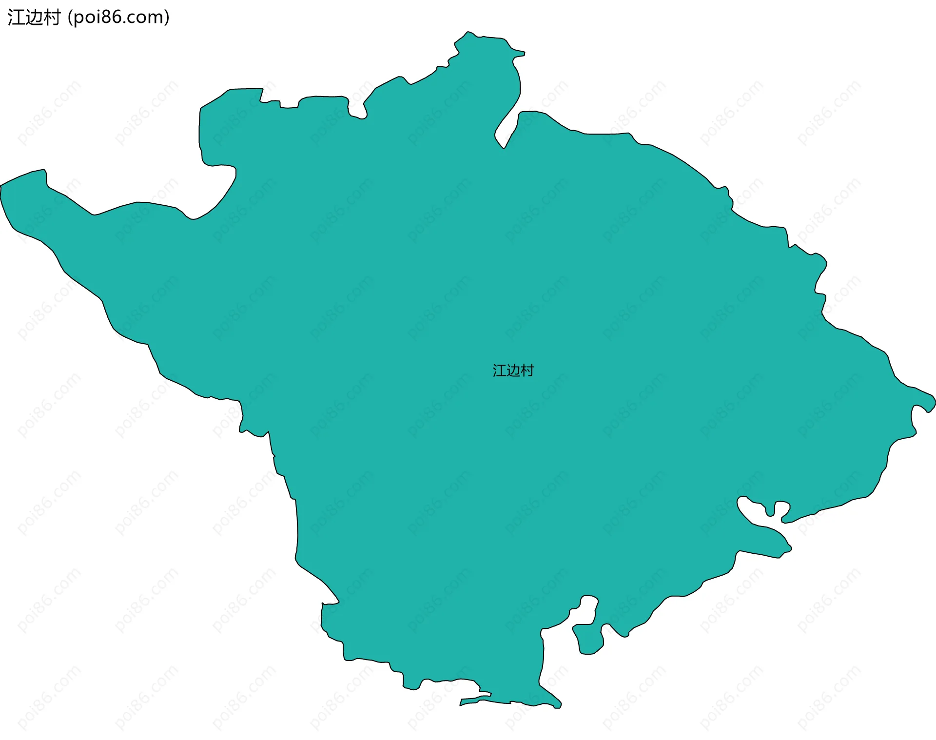 江边村边界地图