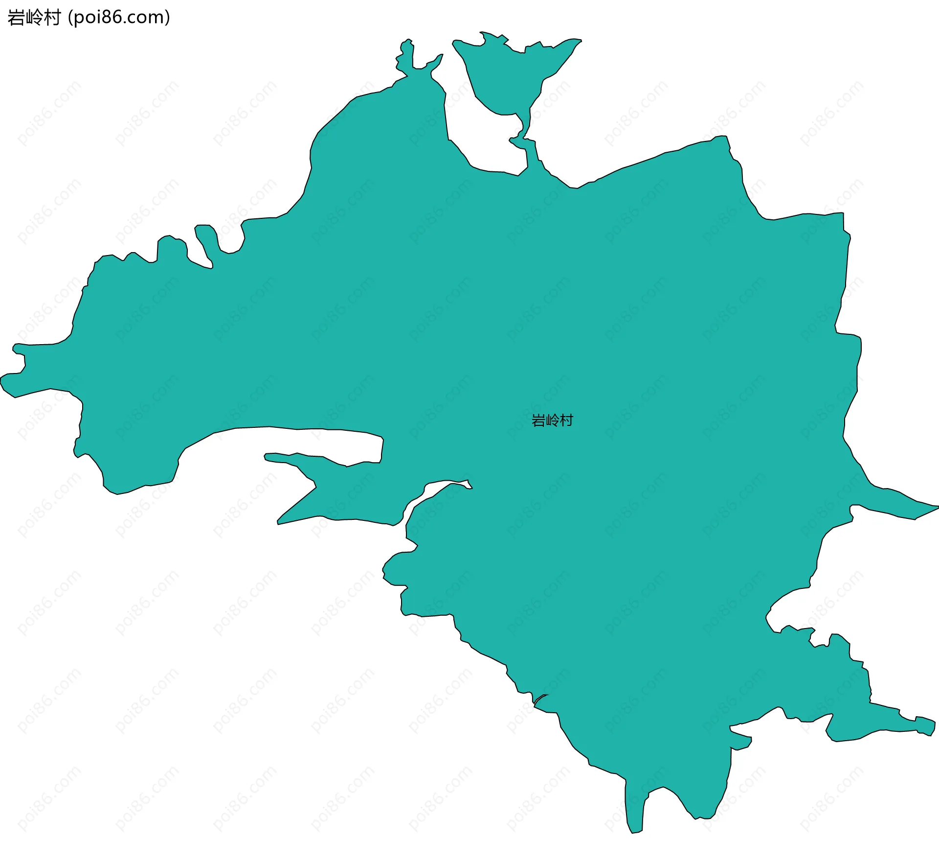 岩岭村边界地图