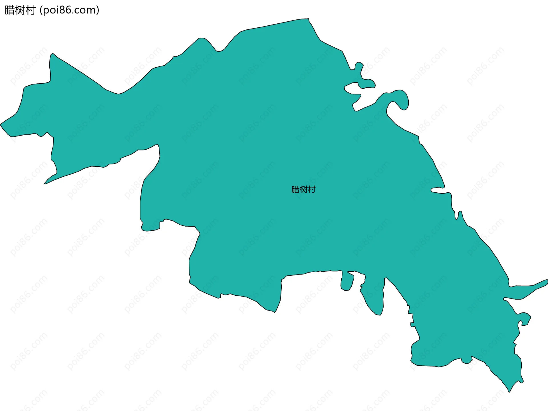 腊树村边界地图