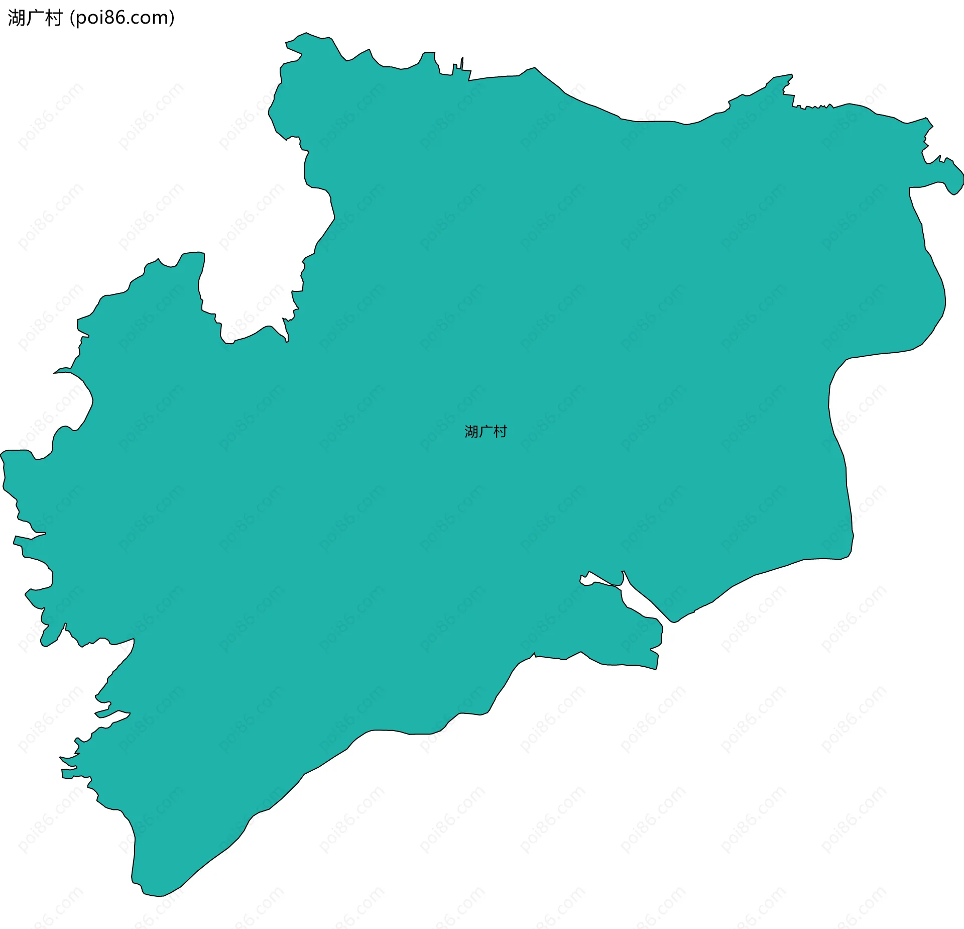 湖广村边界地图