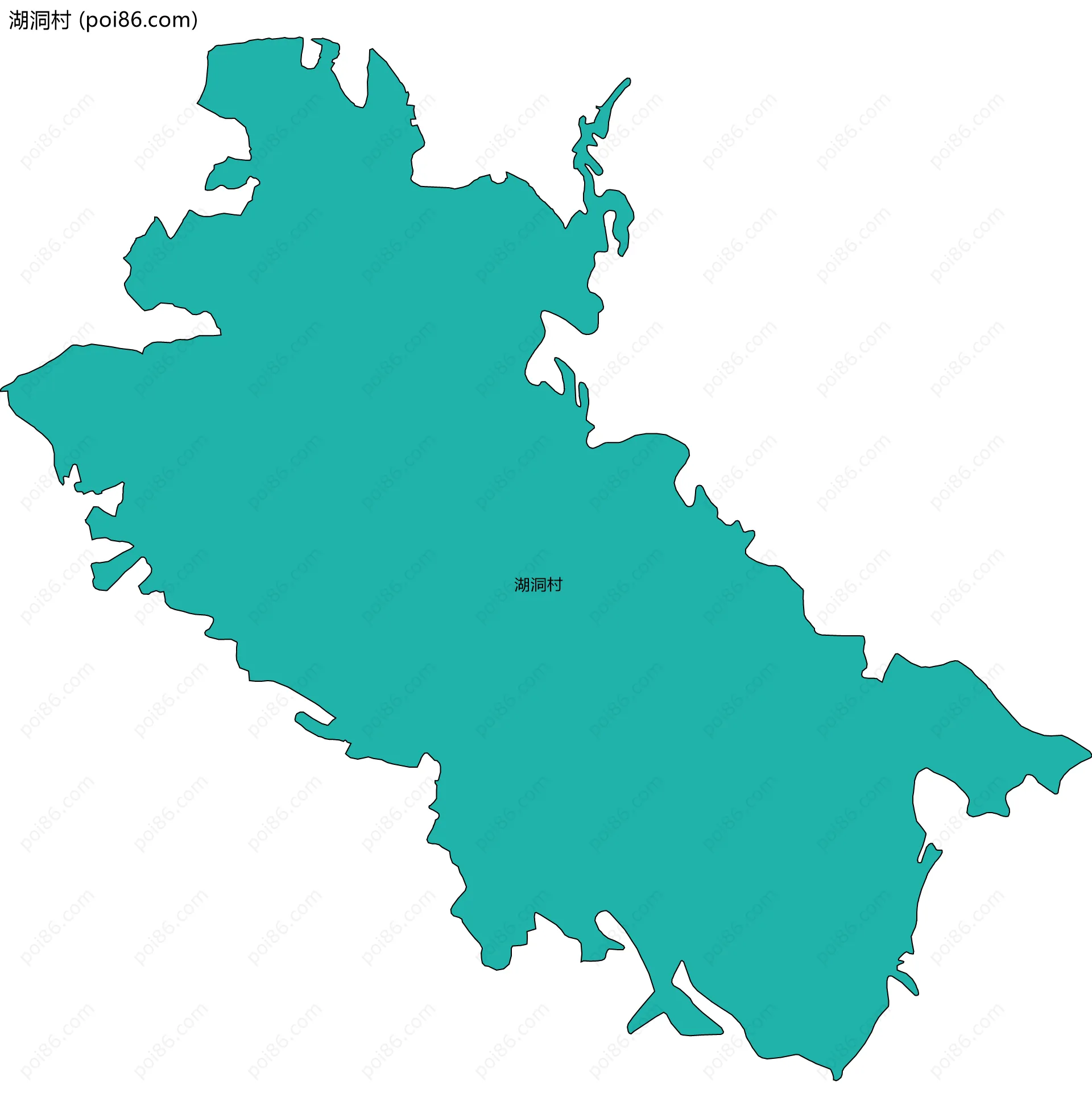湖洞村边界地图