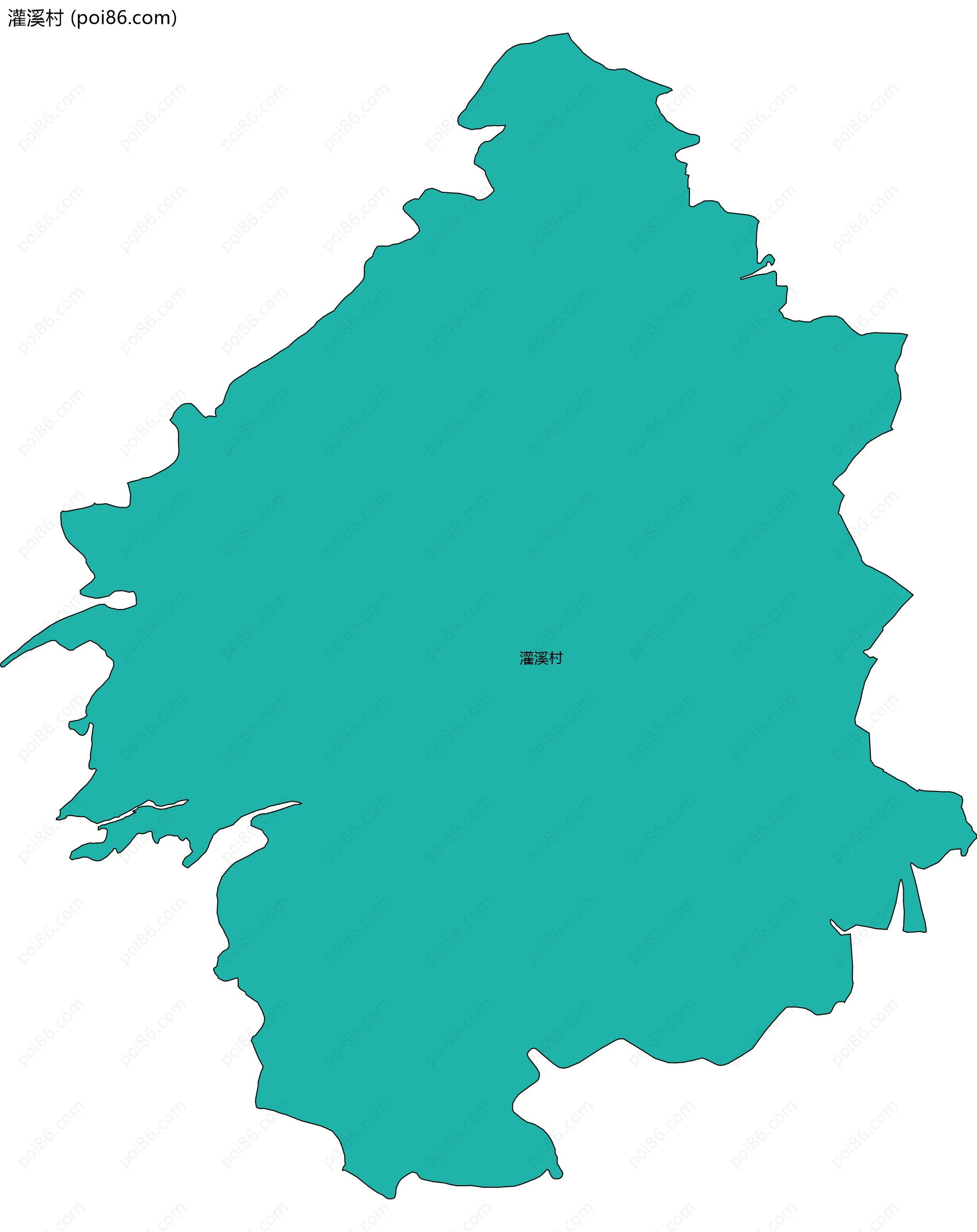 灌溪村边界地图