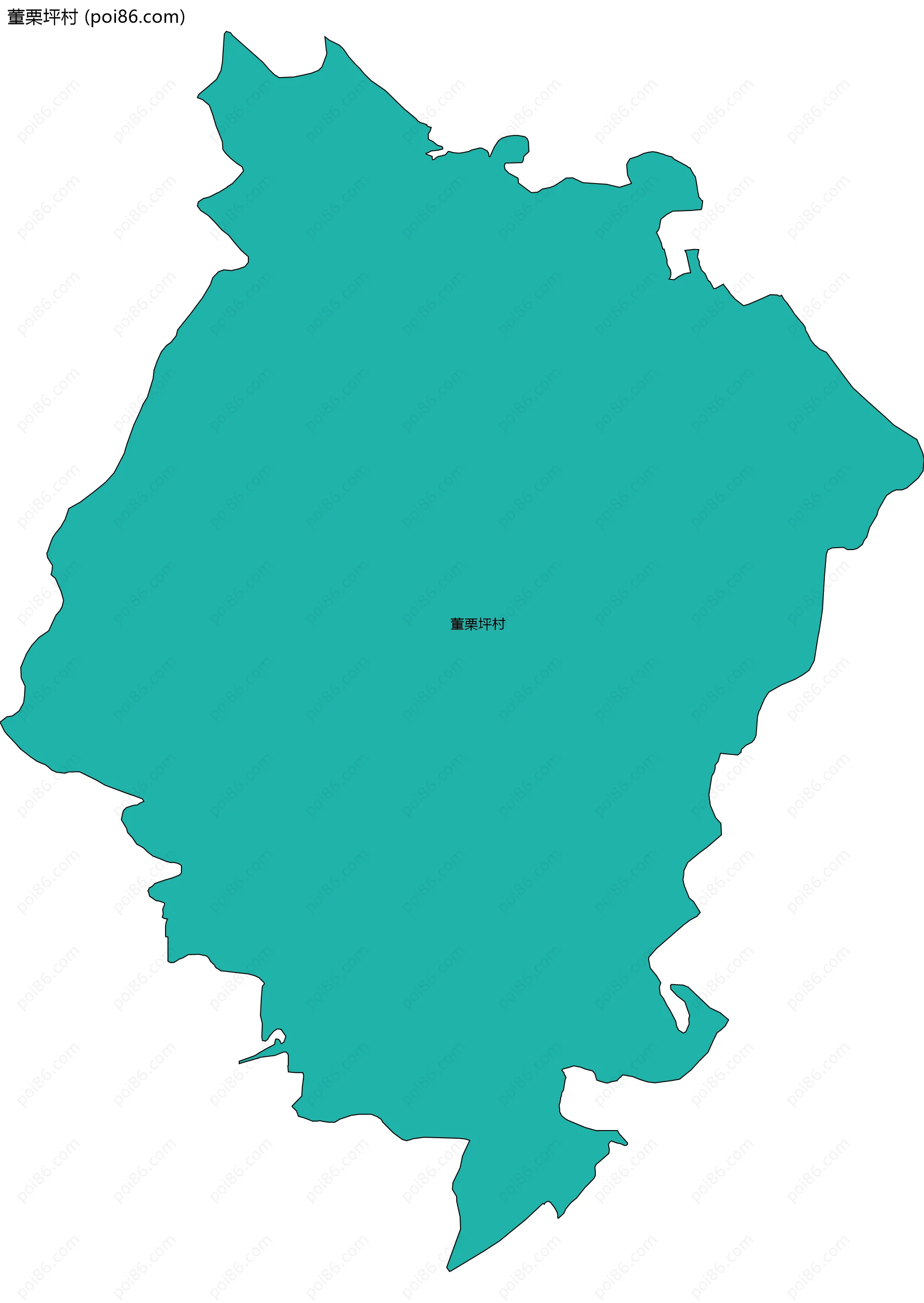 董栗坪村边界地图