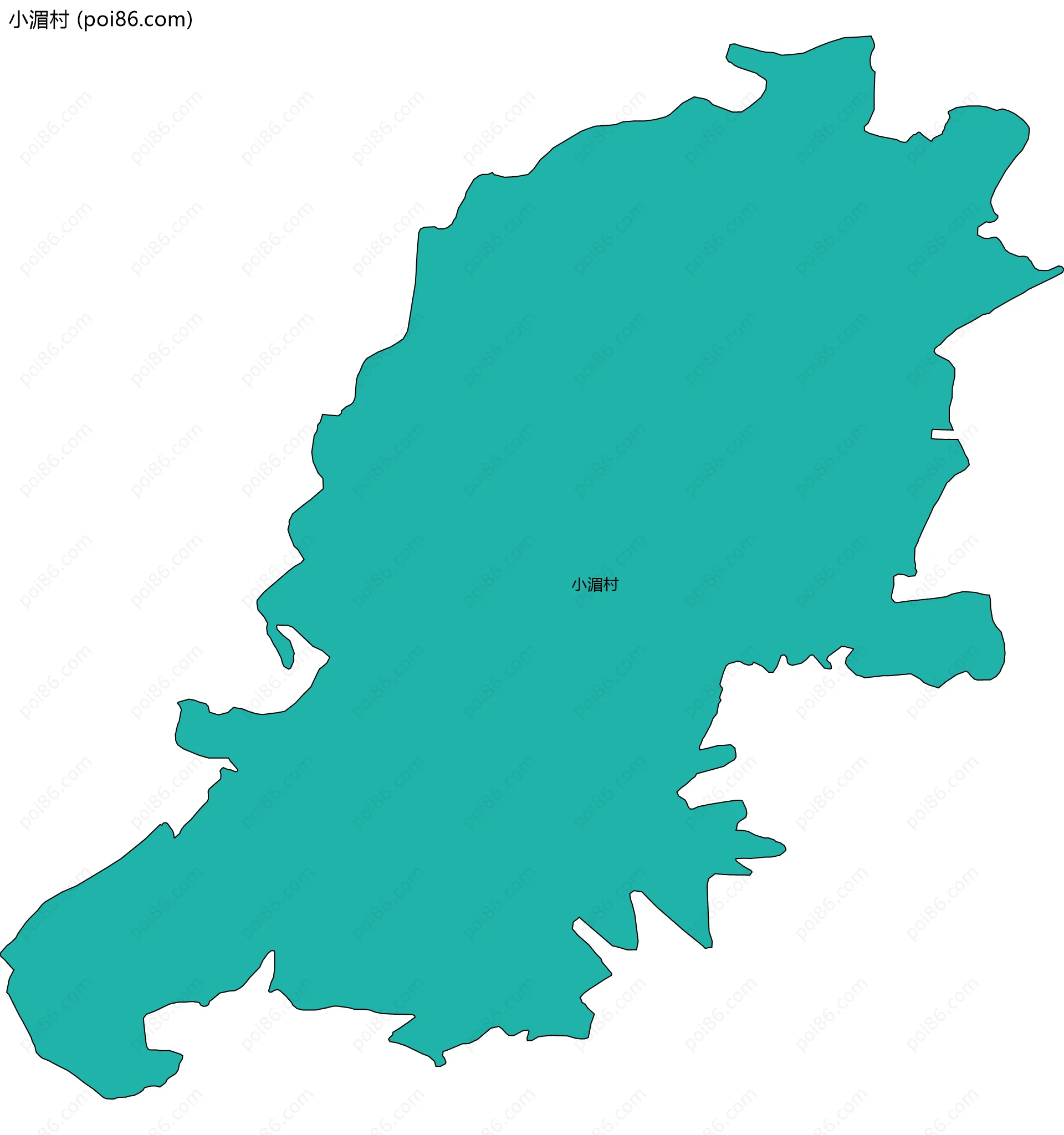 小湄村边界地图