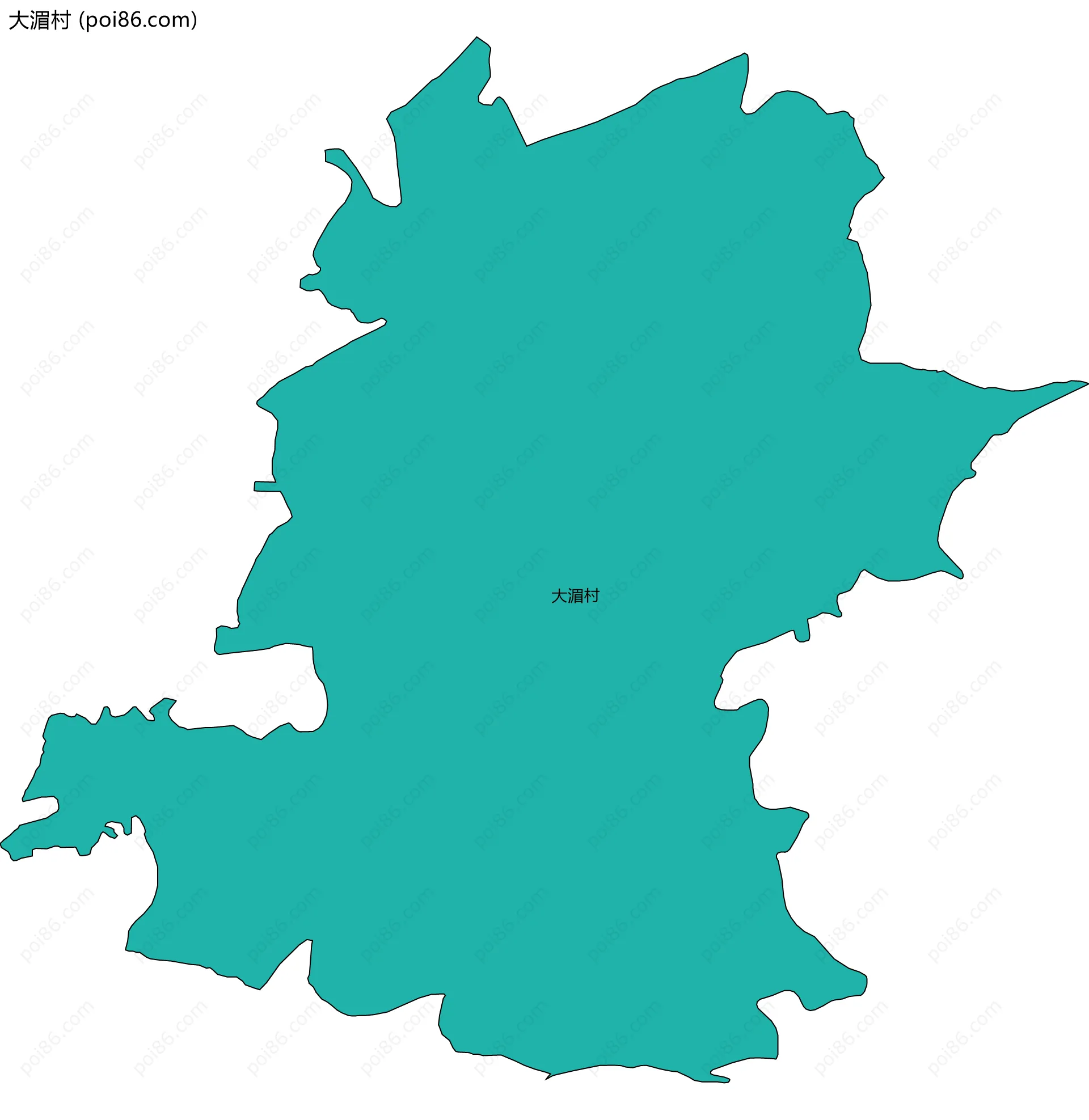 大湄村边界地图