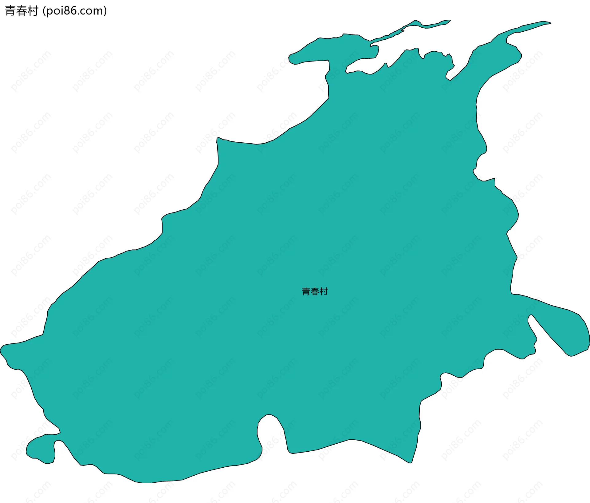 青春村边界地图