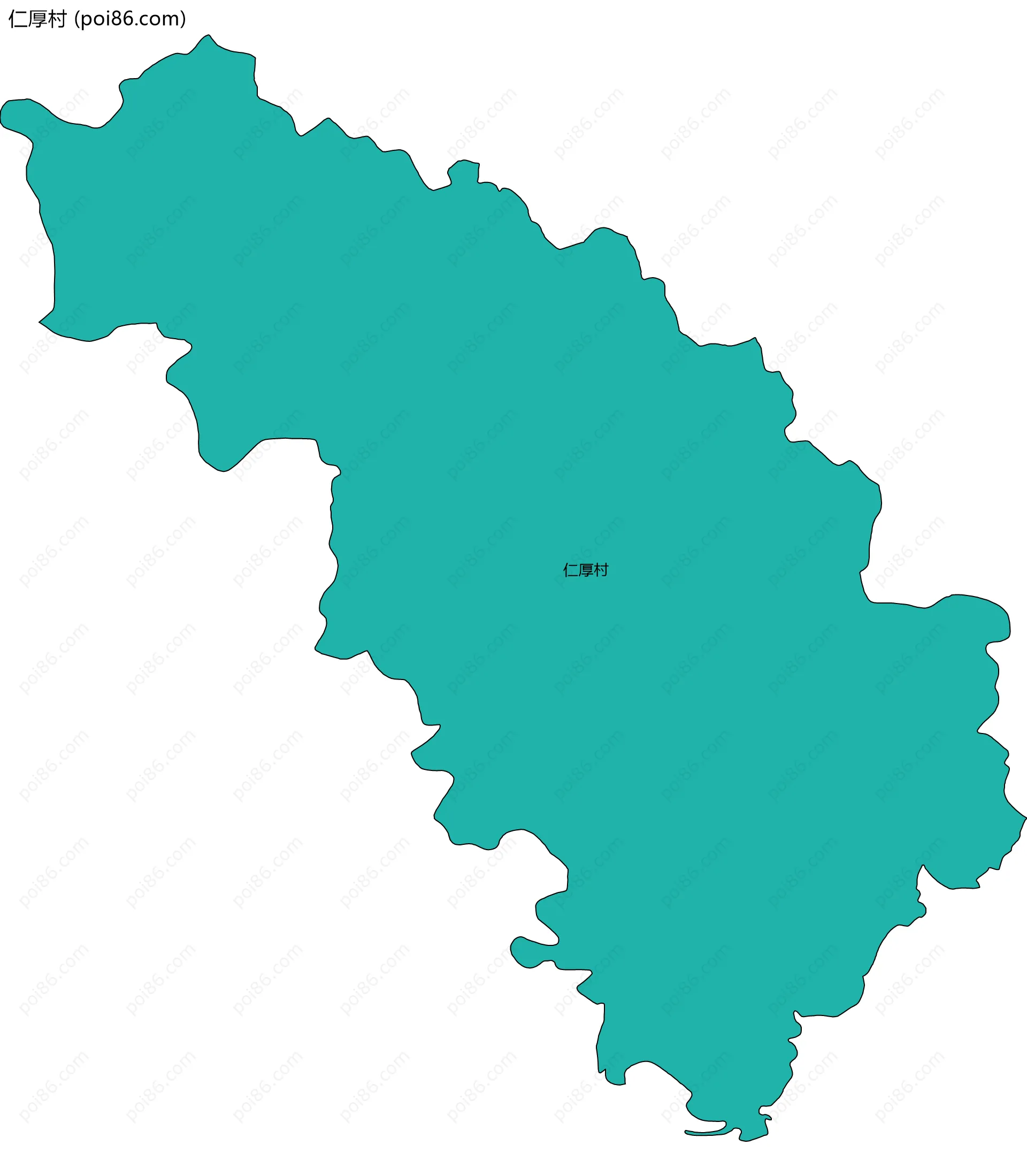 仁厚村边界地图