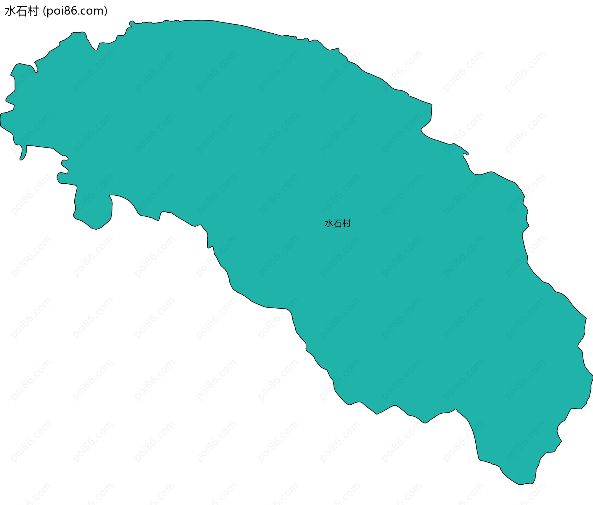 水石村边界地图