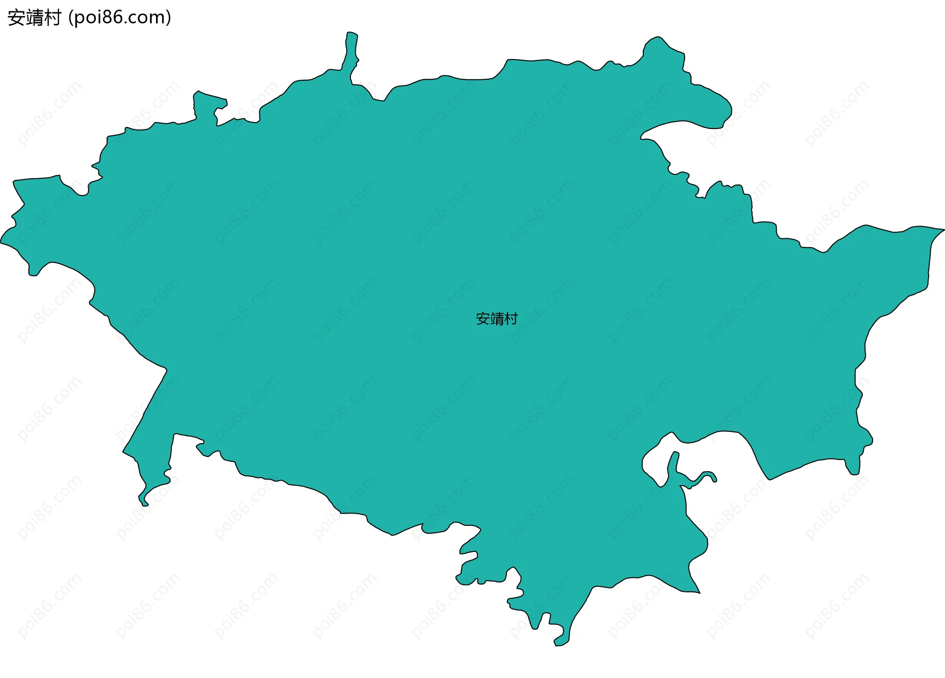 安靖村边界地图