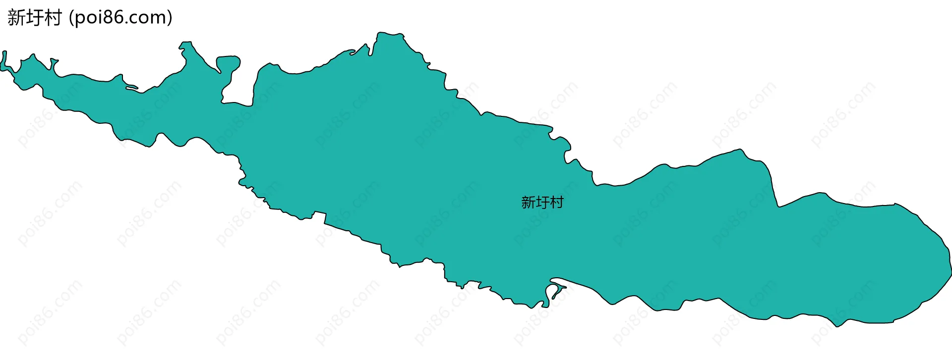 新圩村边界地图