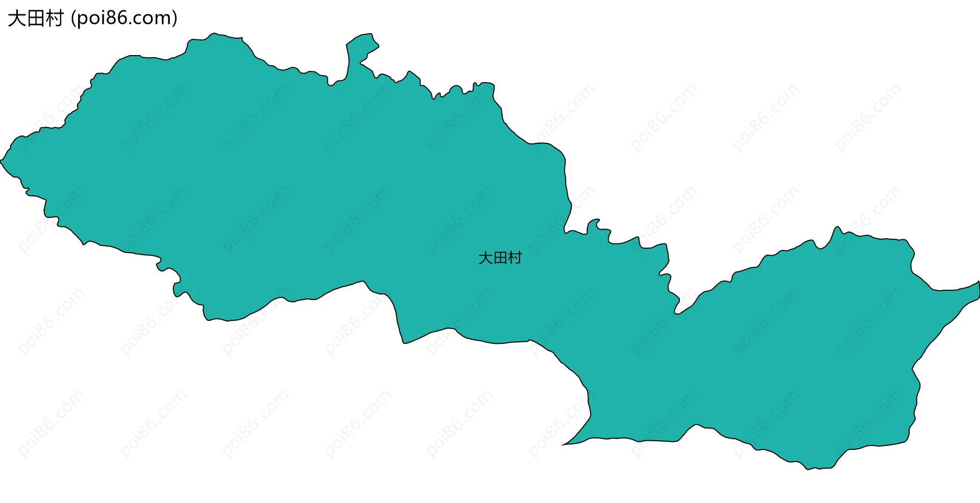 大田村边界地图