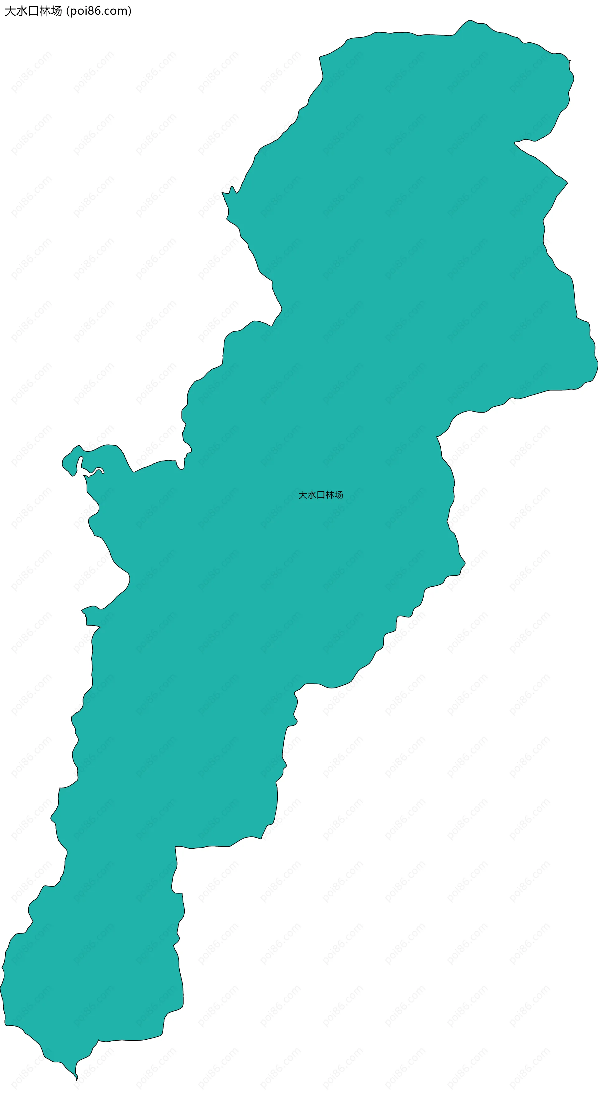 大水口林场边界地图