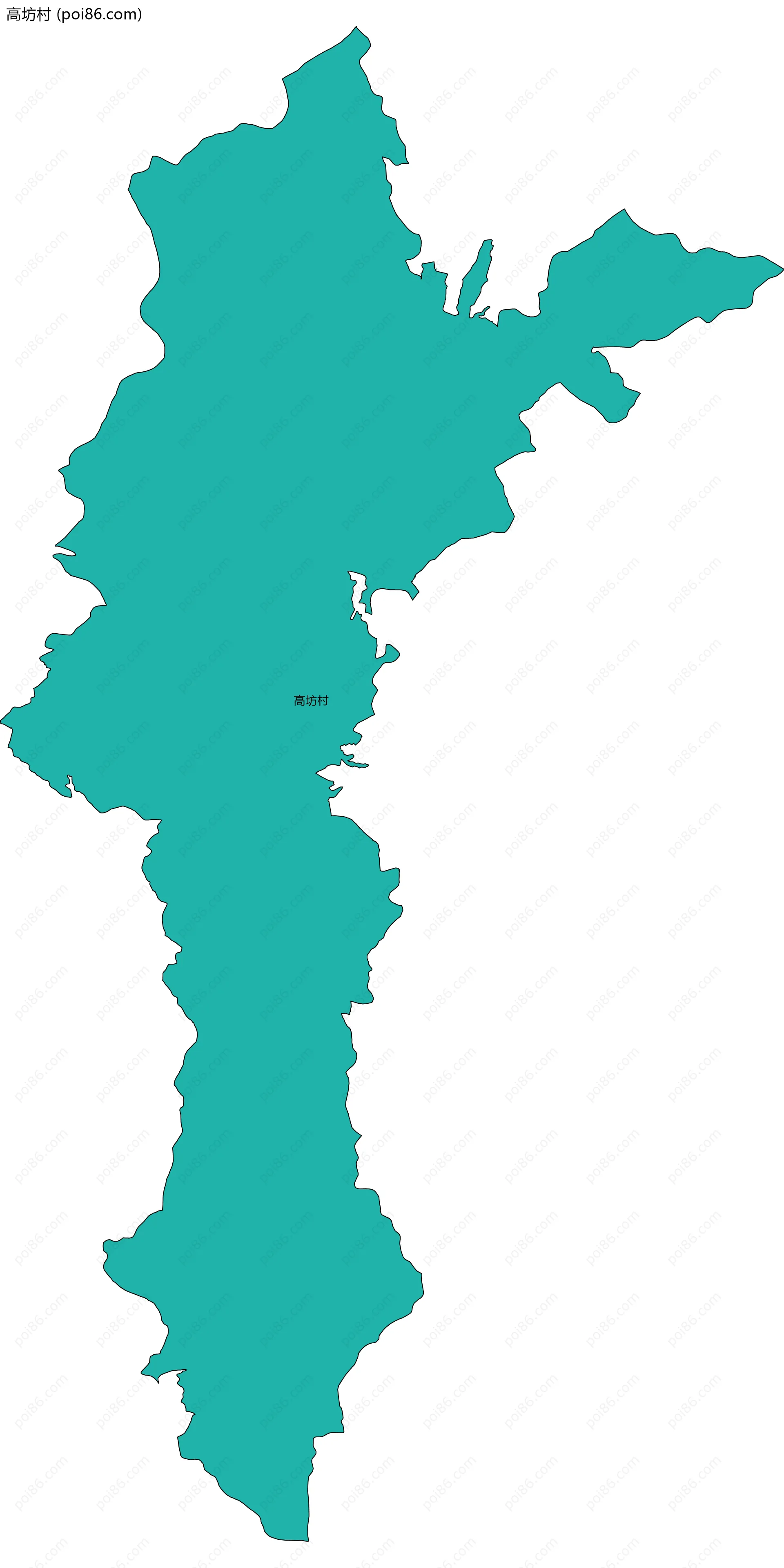 高坊村边界地图