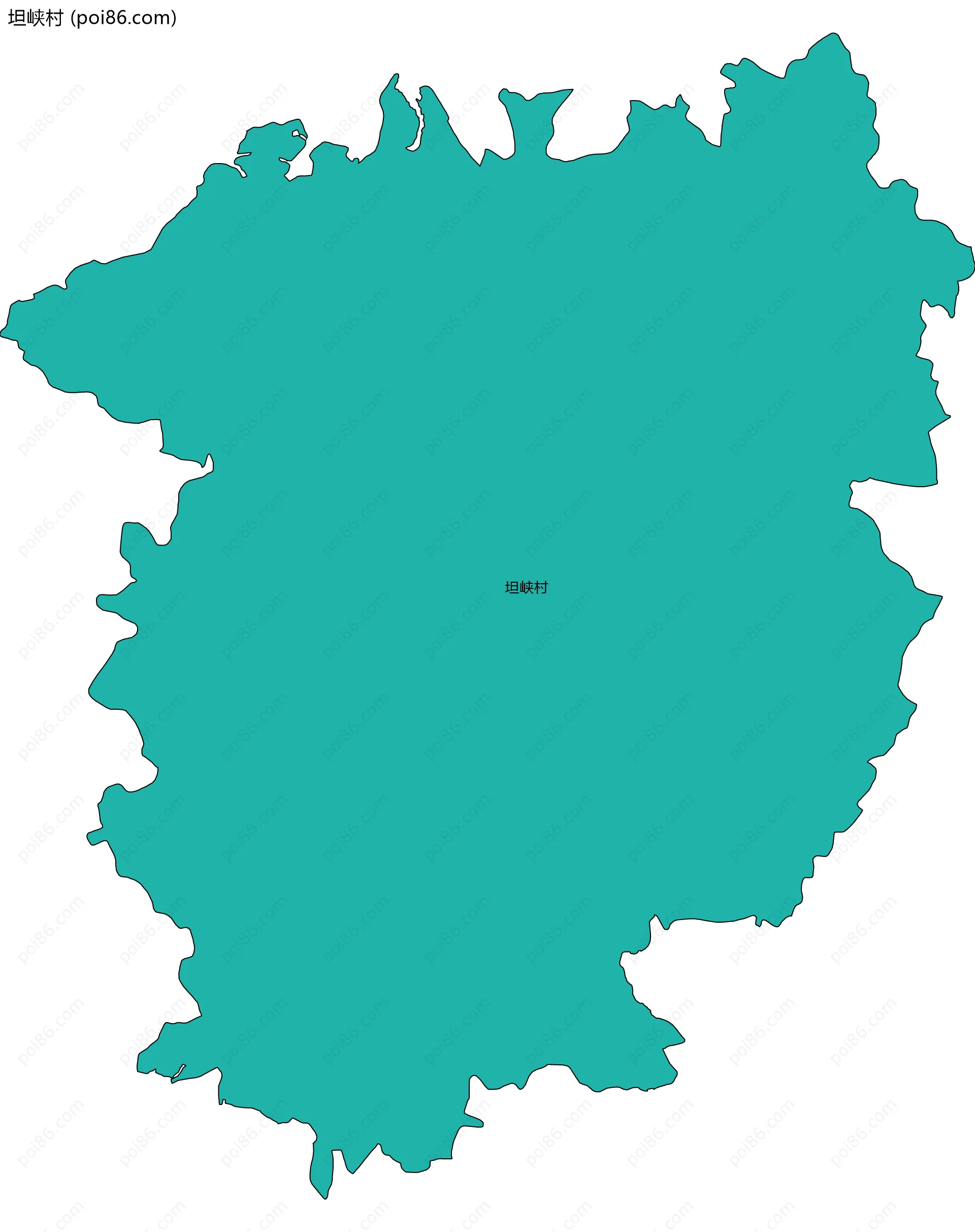 坦峡村边界地图