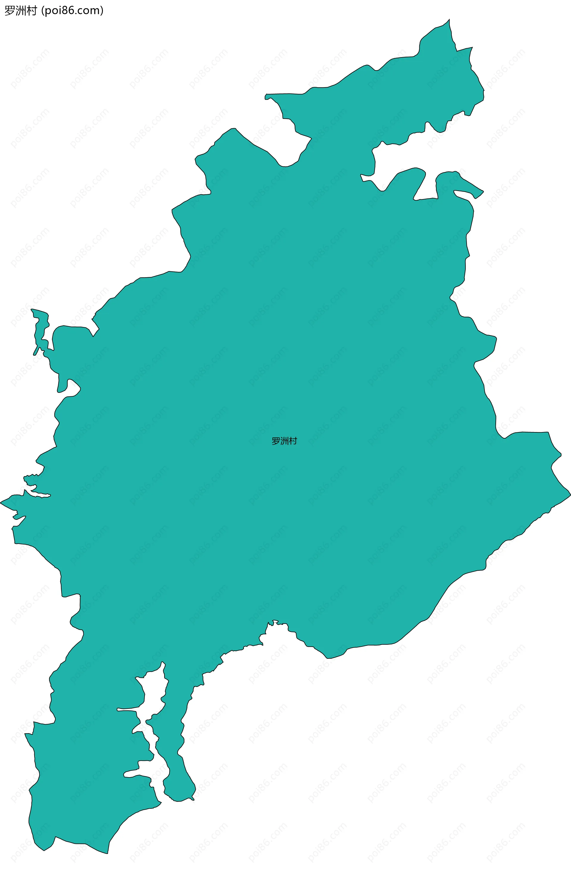 罗洲村边界地图