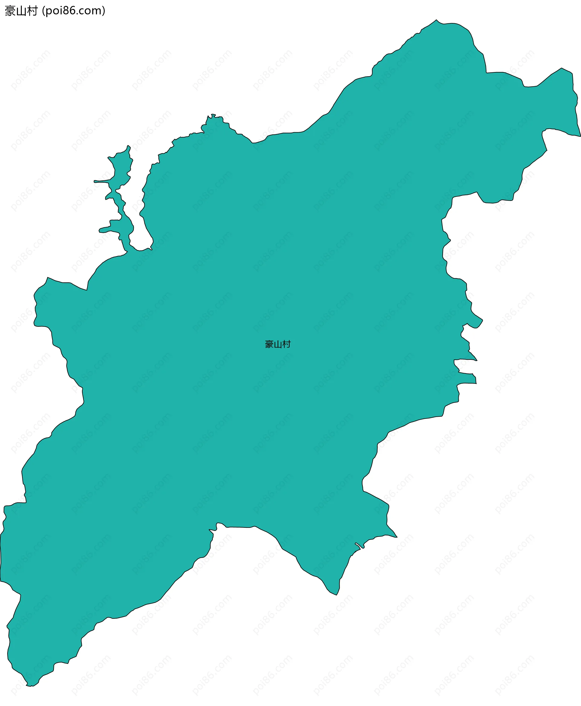 豪山村边界地图