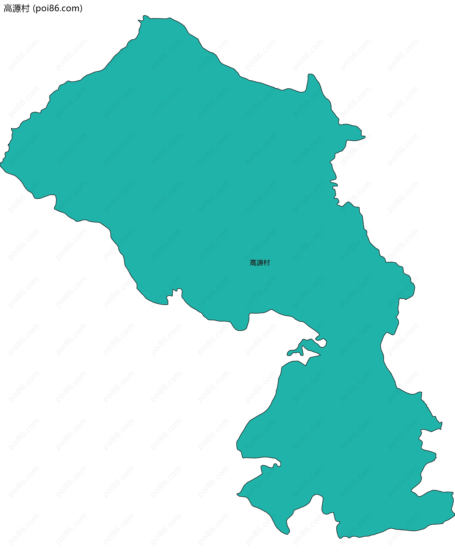 高源村边界地图