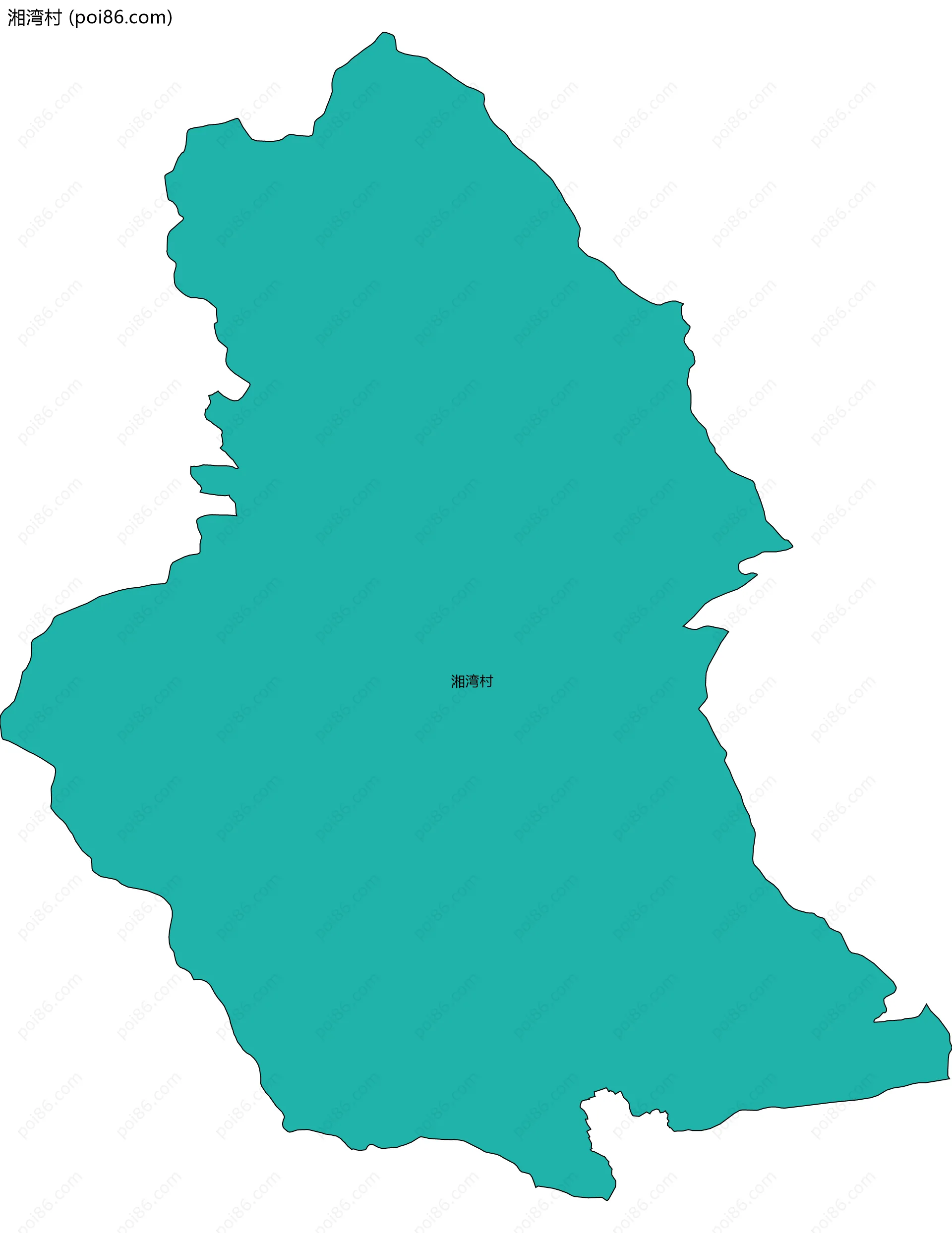 湘湾村边界地图