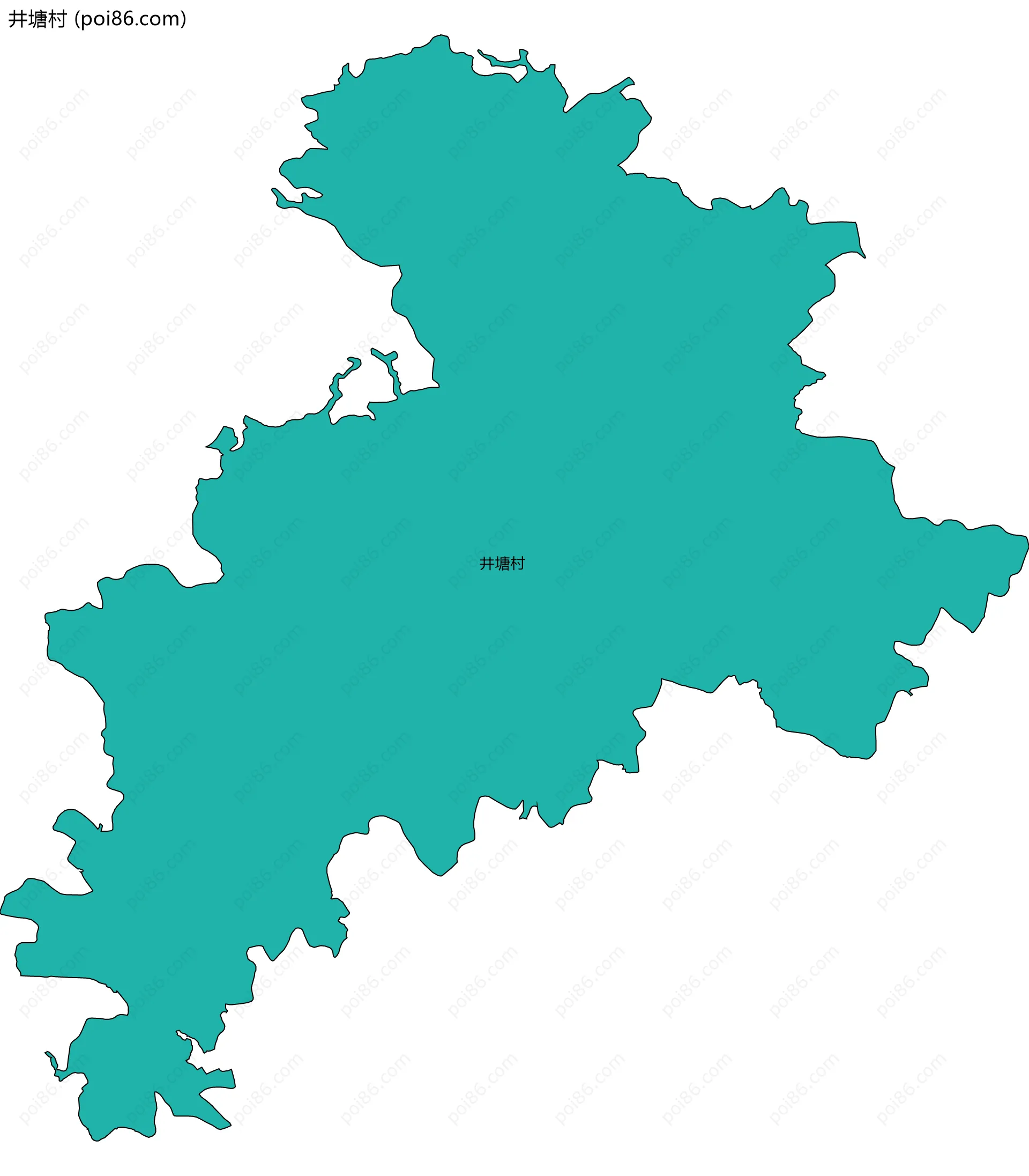 井塘村边界地图