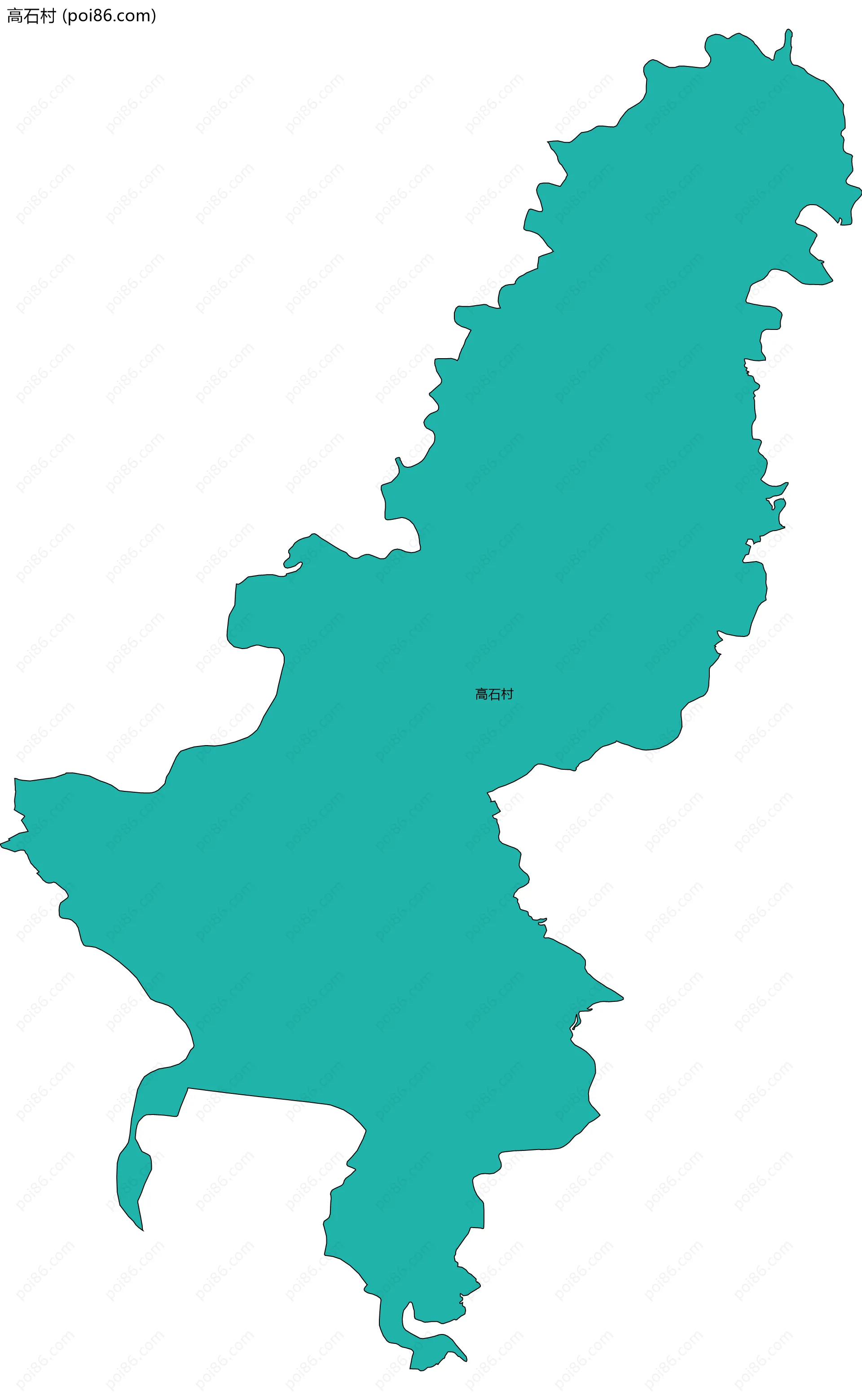 高石村边界地图