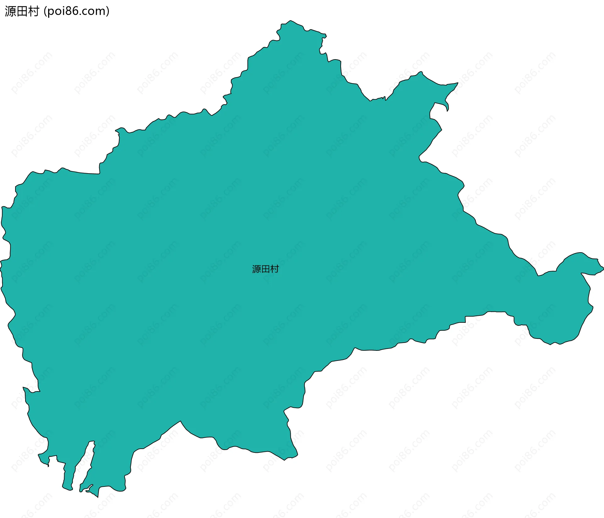 源田村边界地图