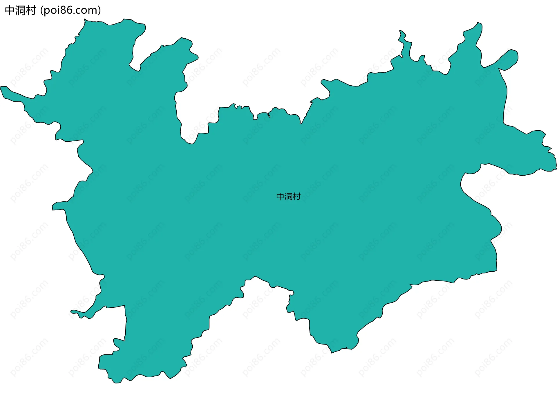 中洞村边界地图