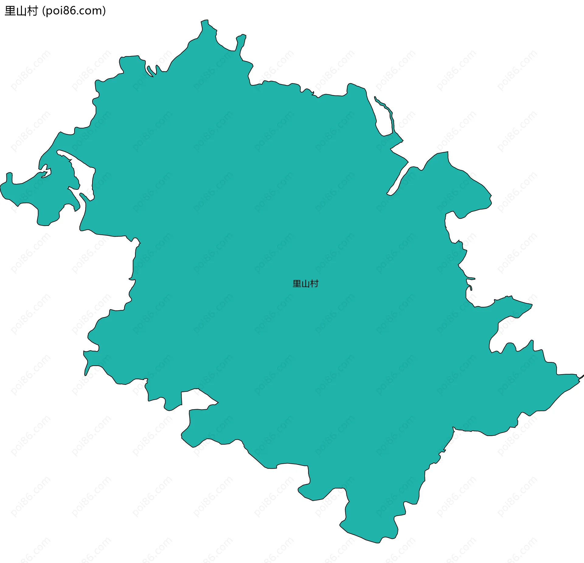里山村边界地图