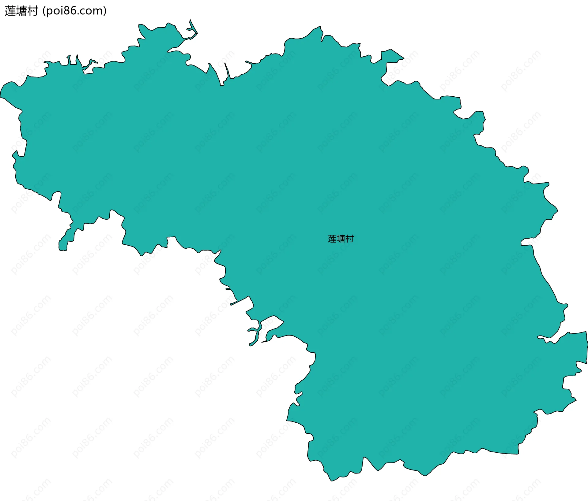 莲塘村边界地图
