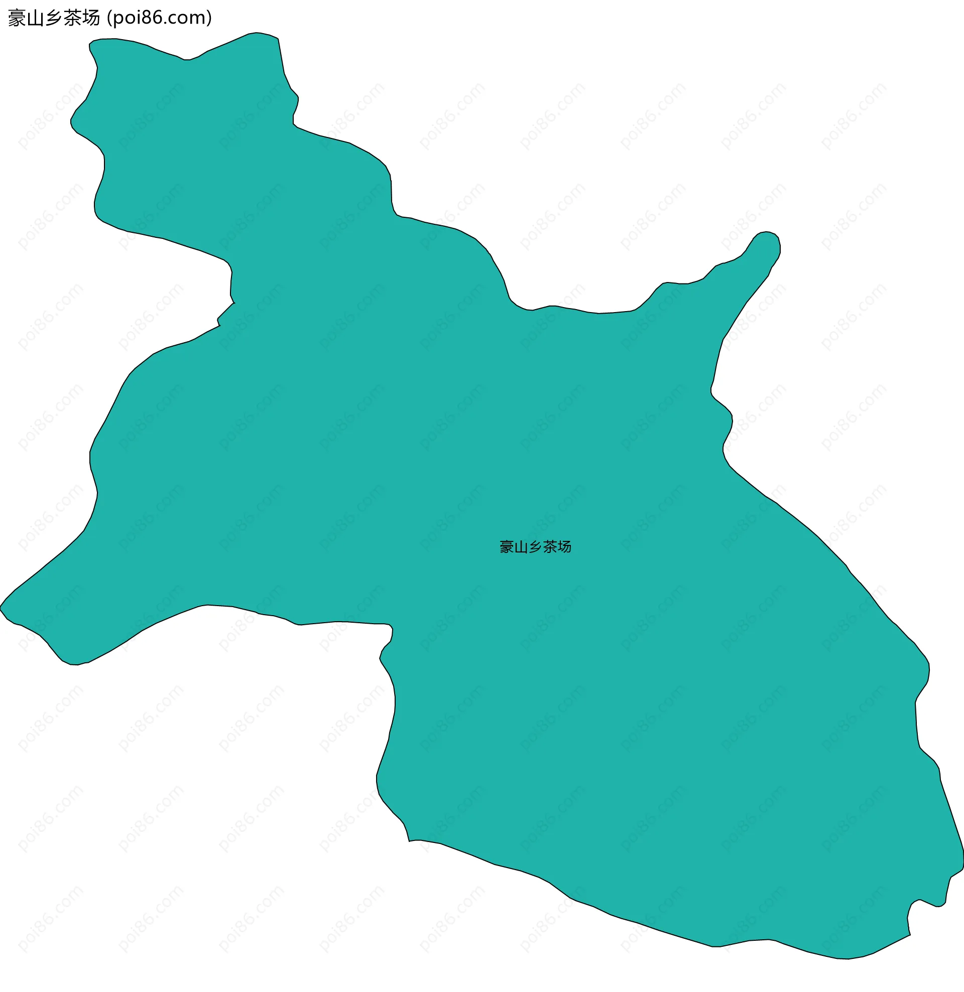 豪山乡茶场边界地图