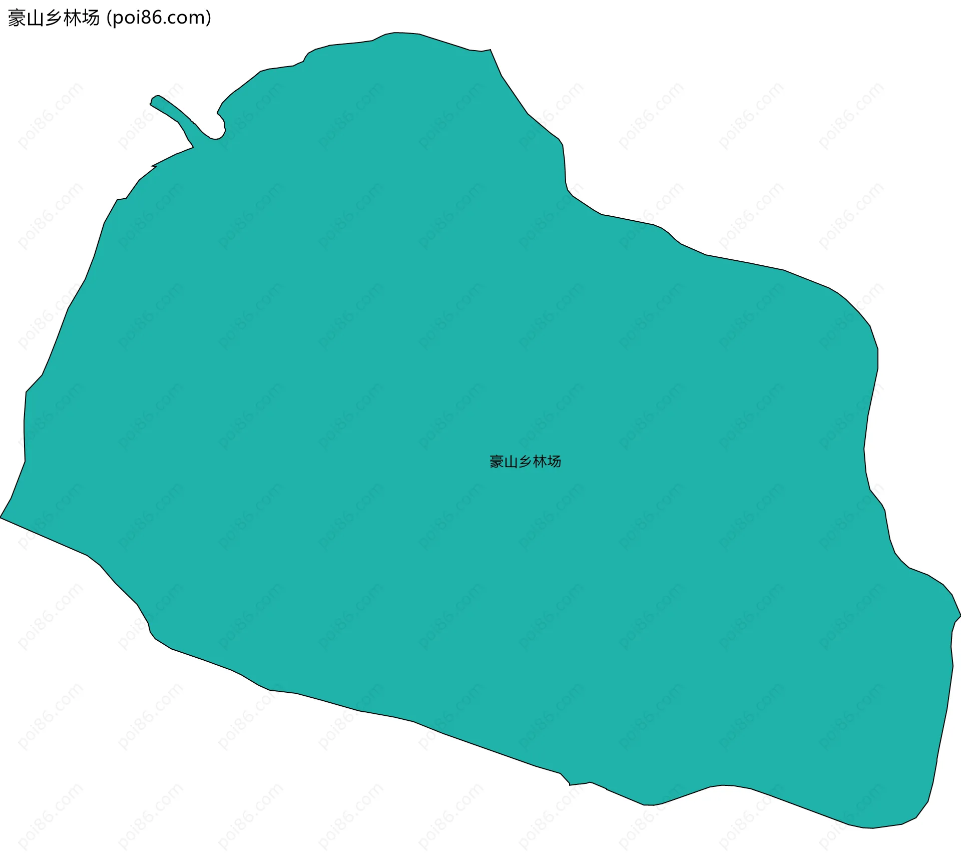 豪山乡林场边界地图