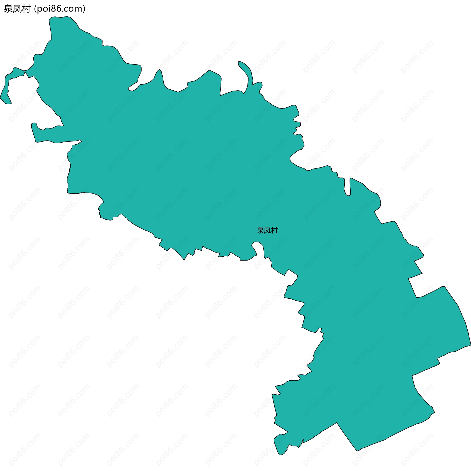 泉凤村边界地图