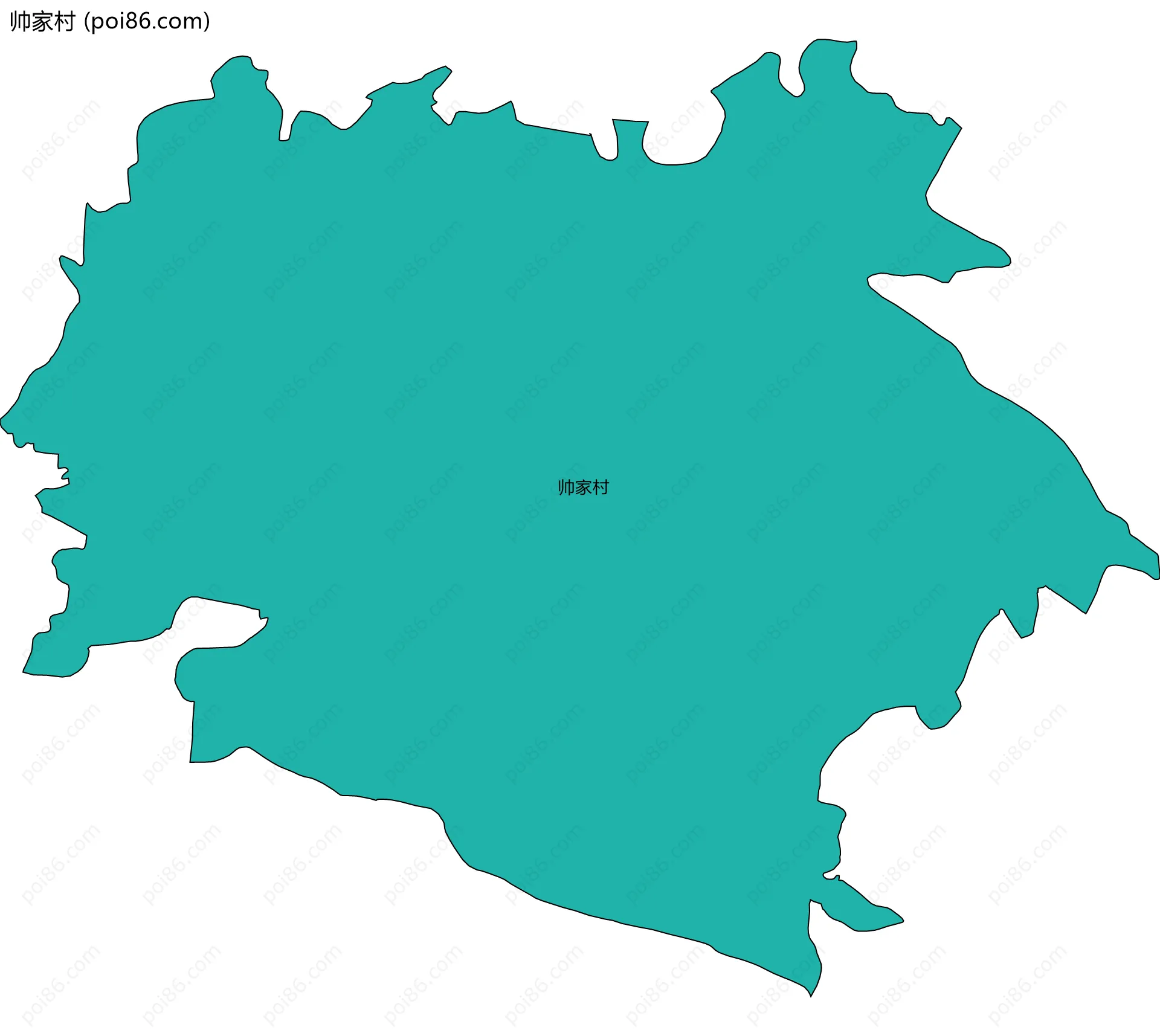 帅家村边界地图