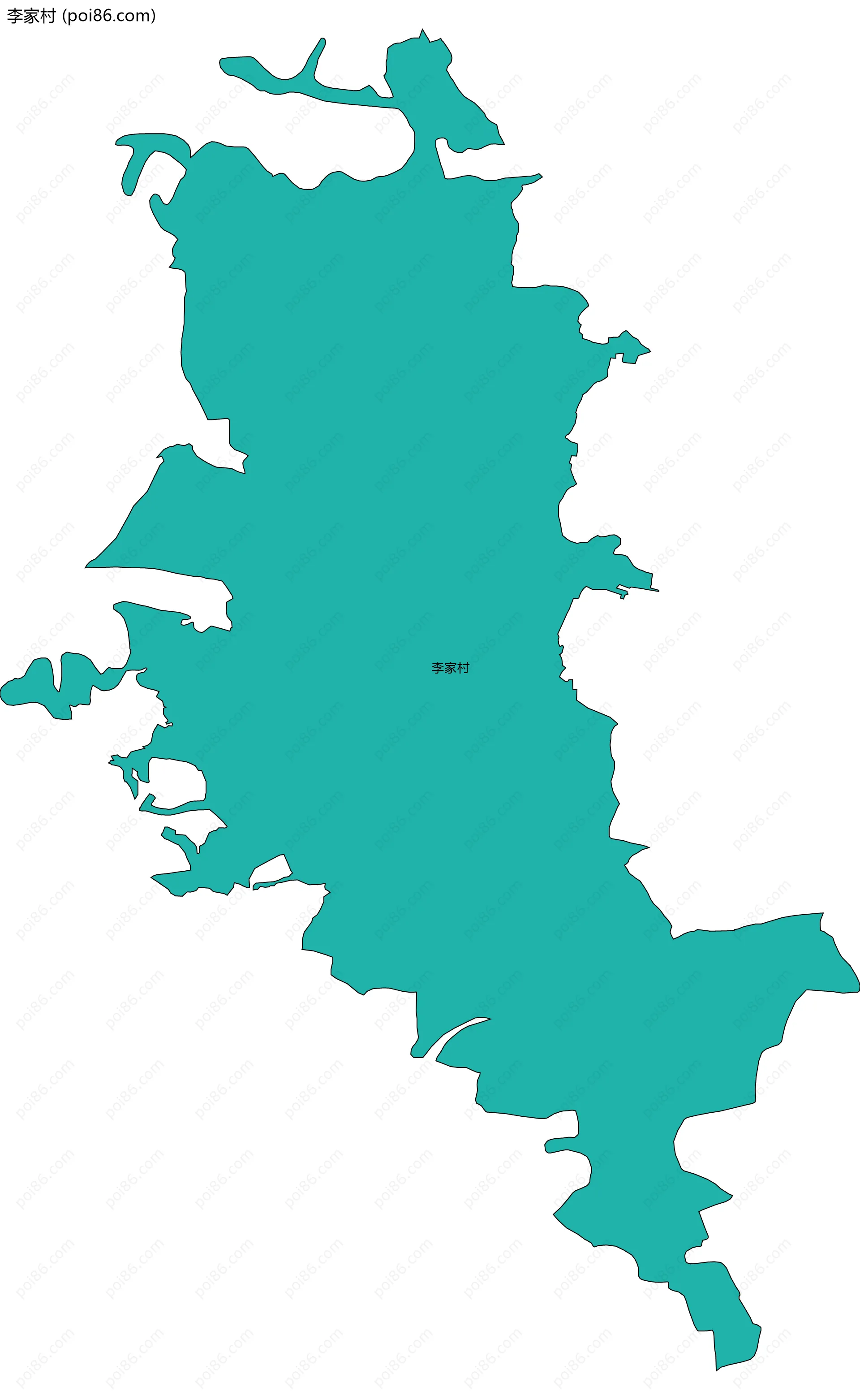 李家村边界地图