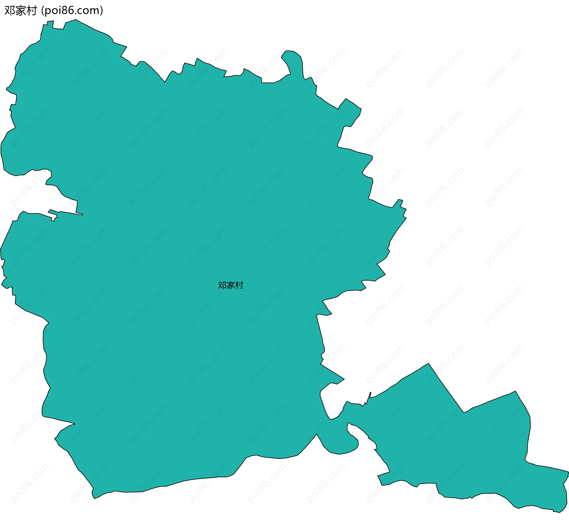 邓家村边界地图