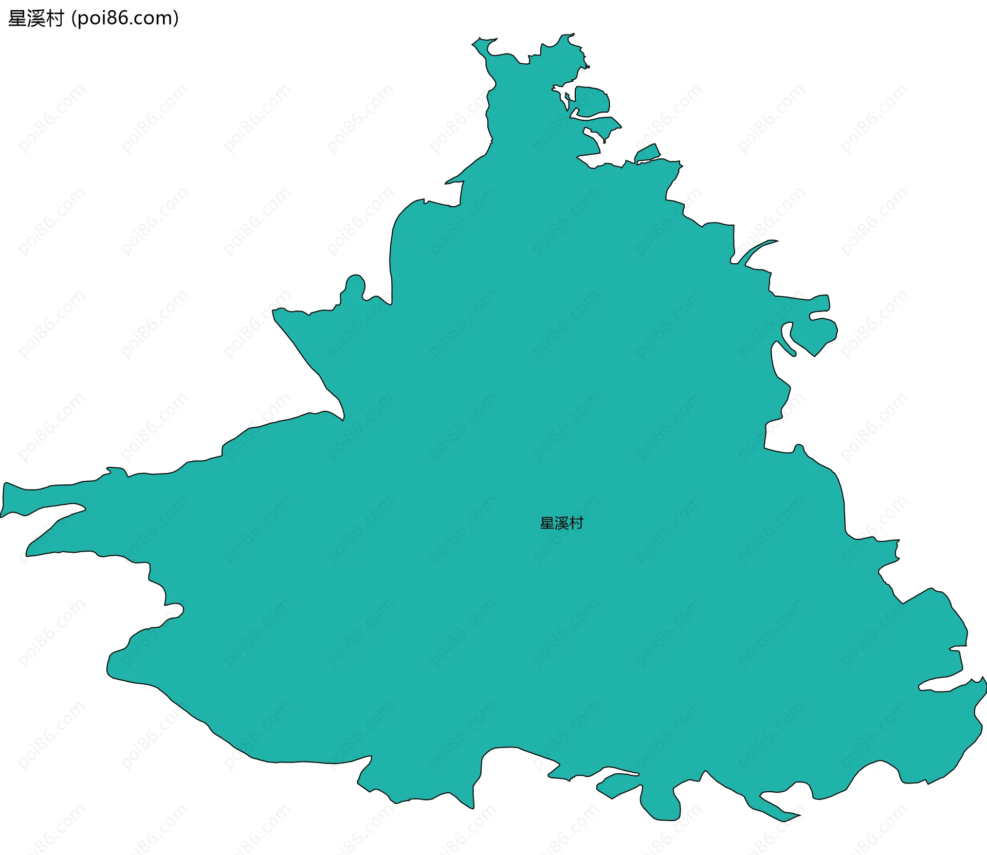 星溪村边界地图