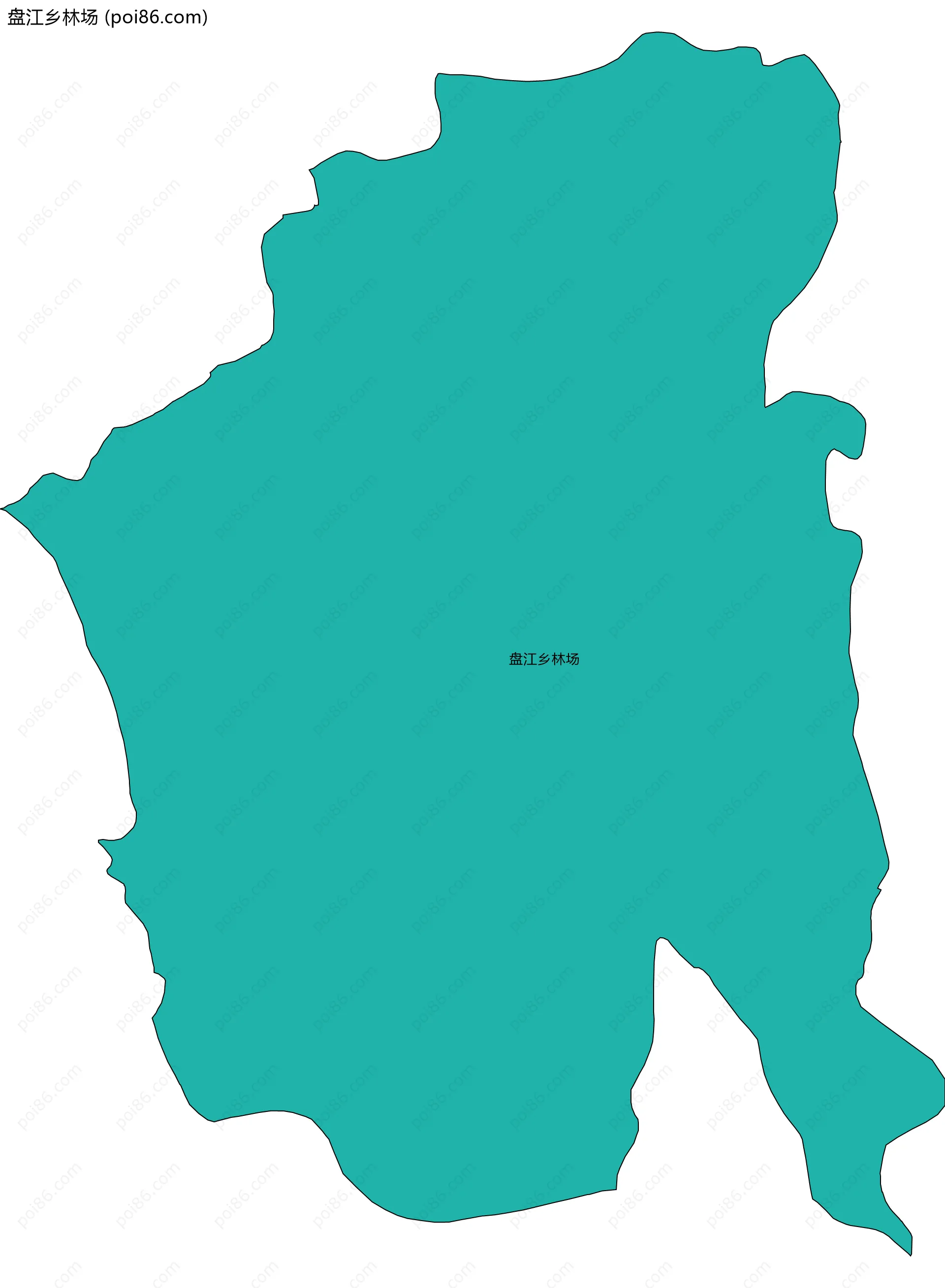 盘江乡林场边界地图