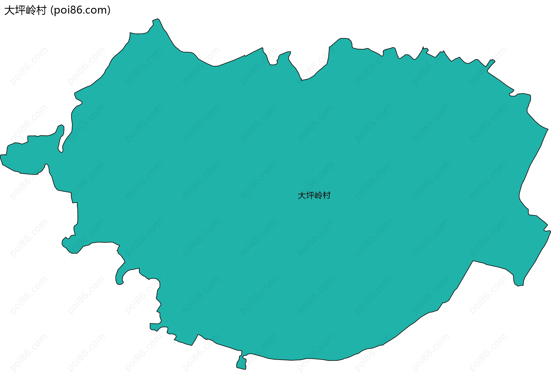 大坪岭村边界地图