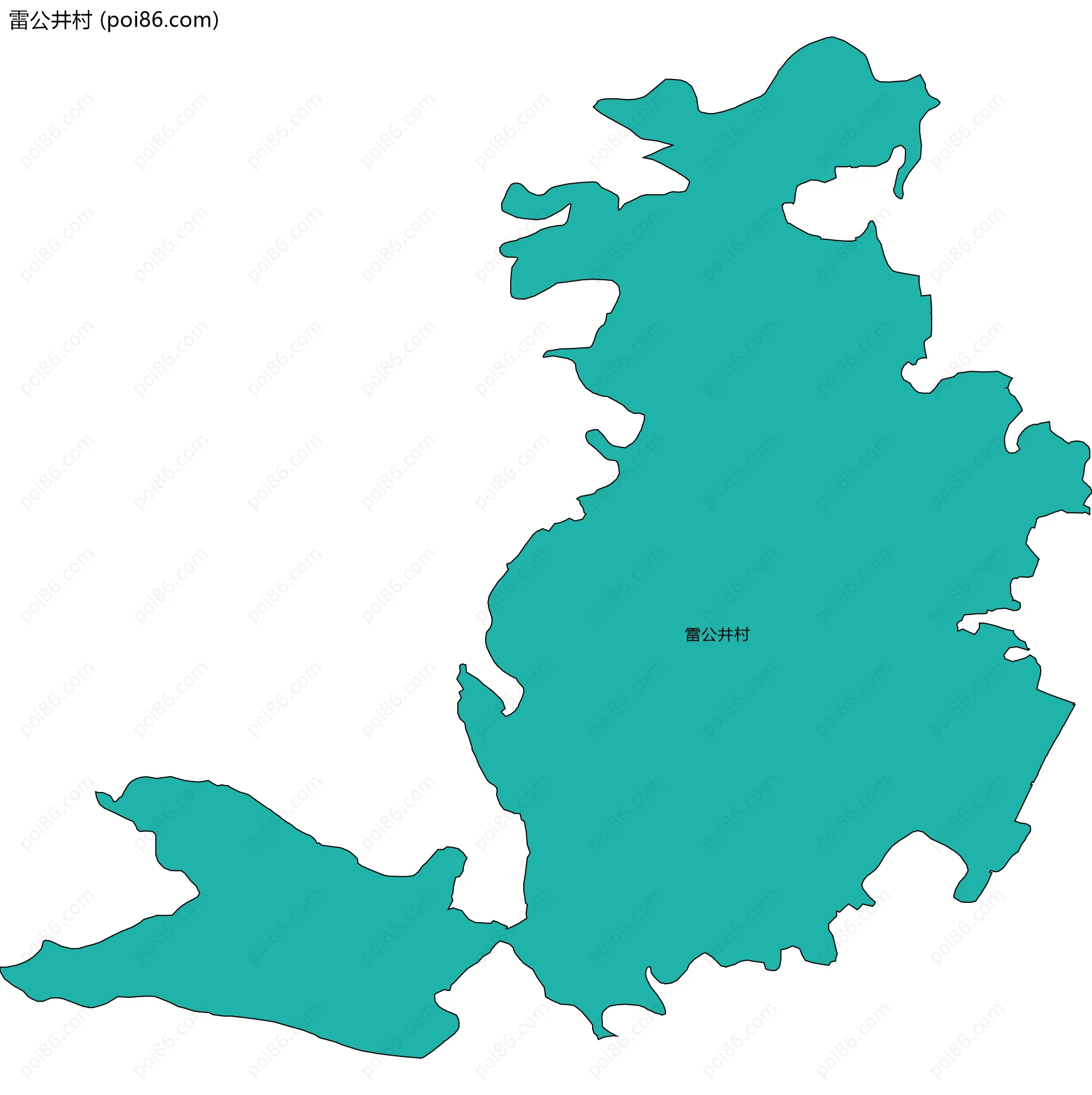 雷公井村边界地图