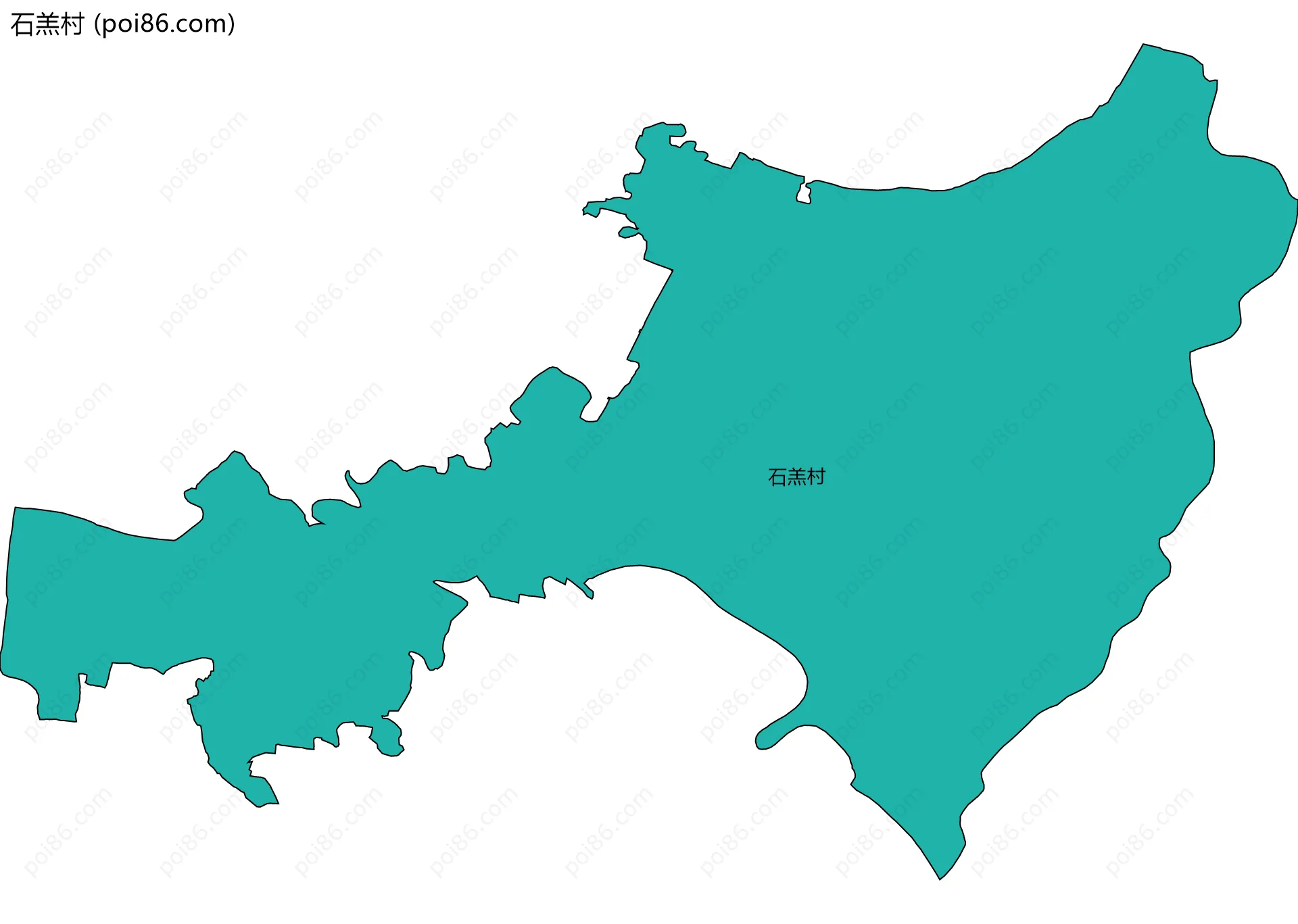 石羔村边界地图