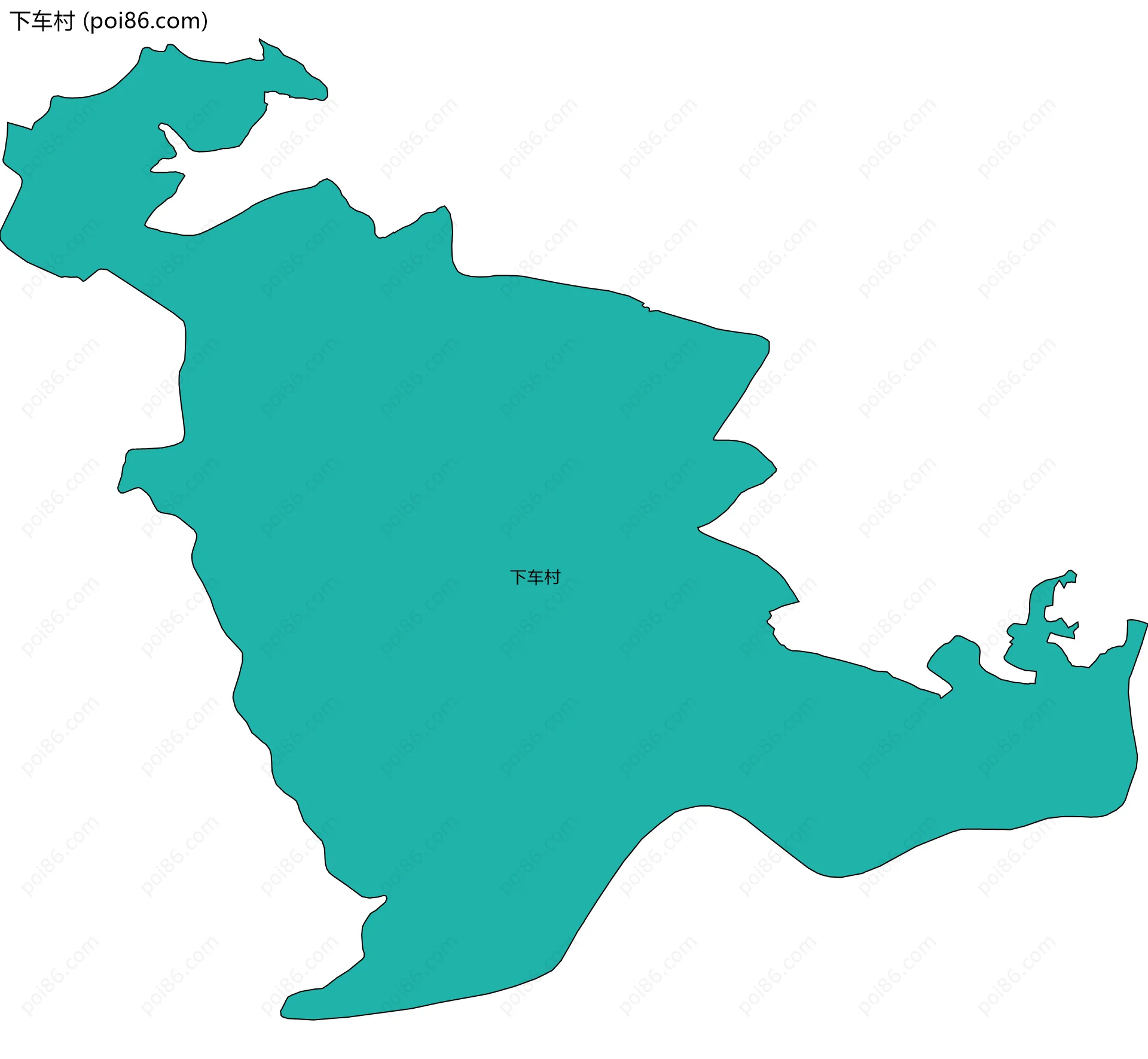 下车村边界地图