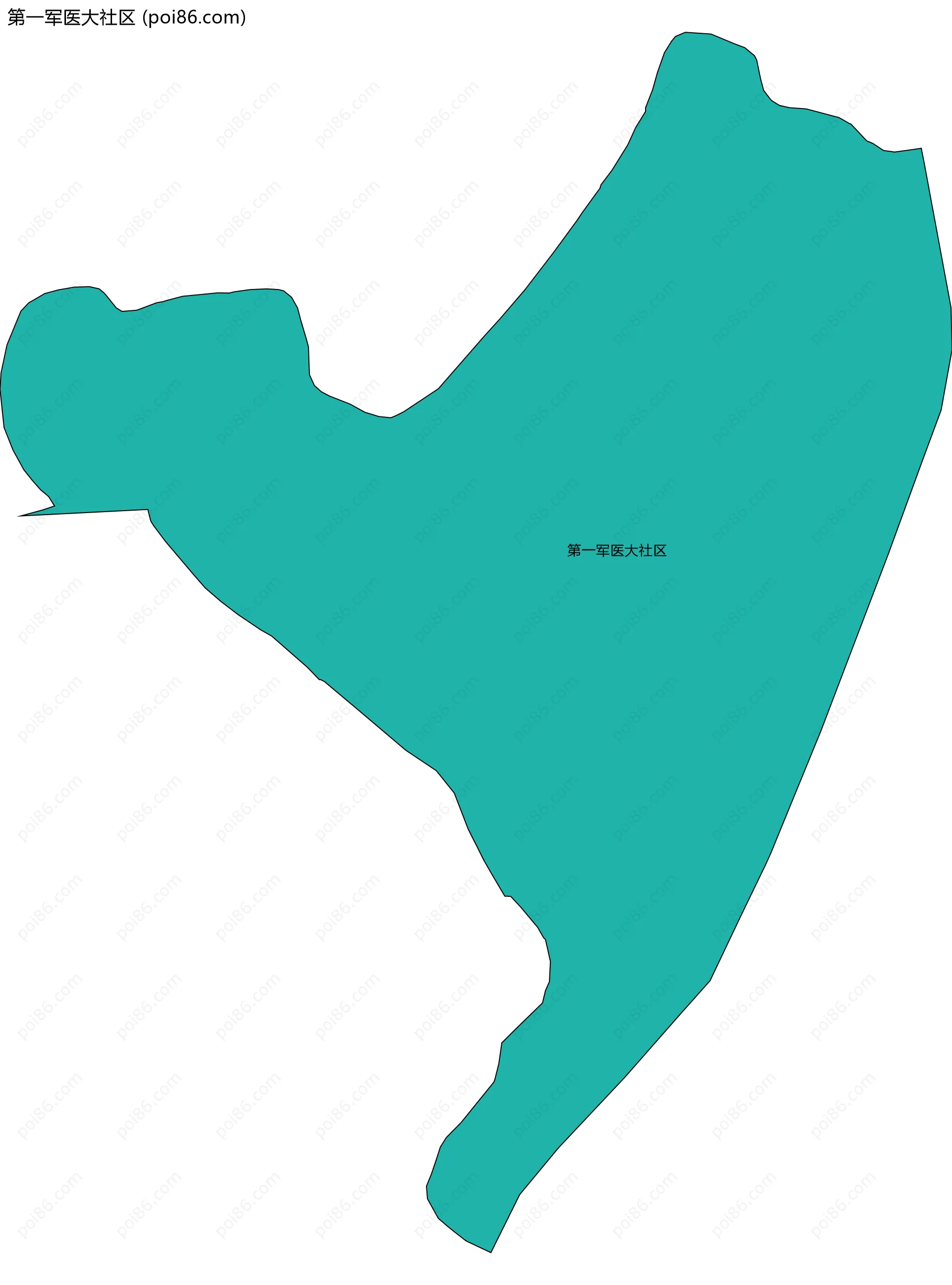第一军医大社区边界地图