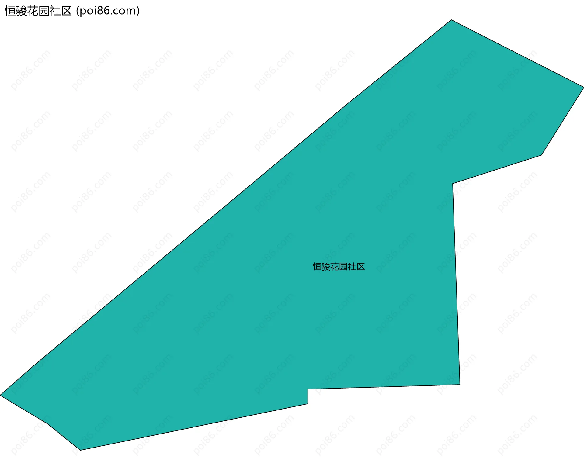 恒骏花园社区边界地图