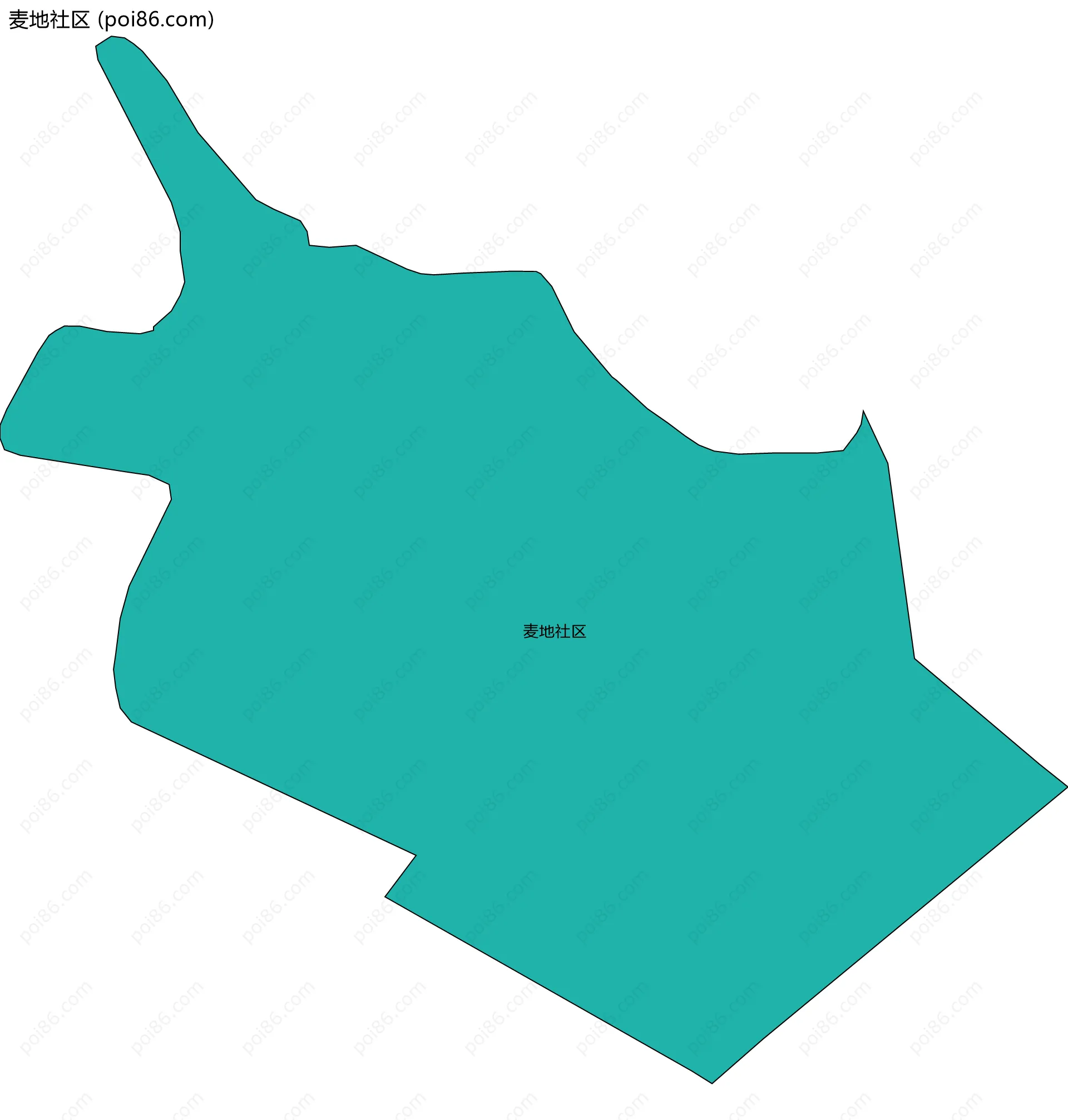 麦地社区边界地图