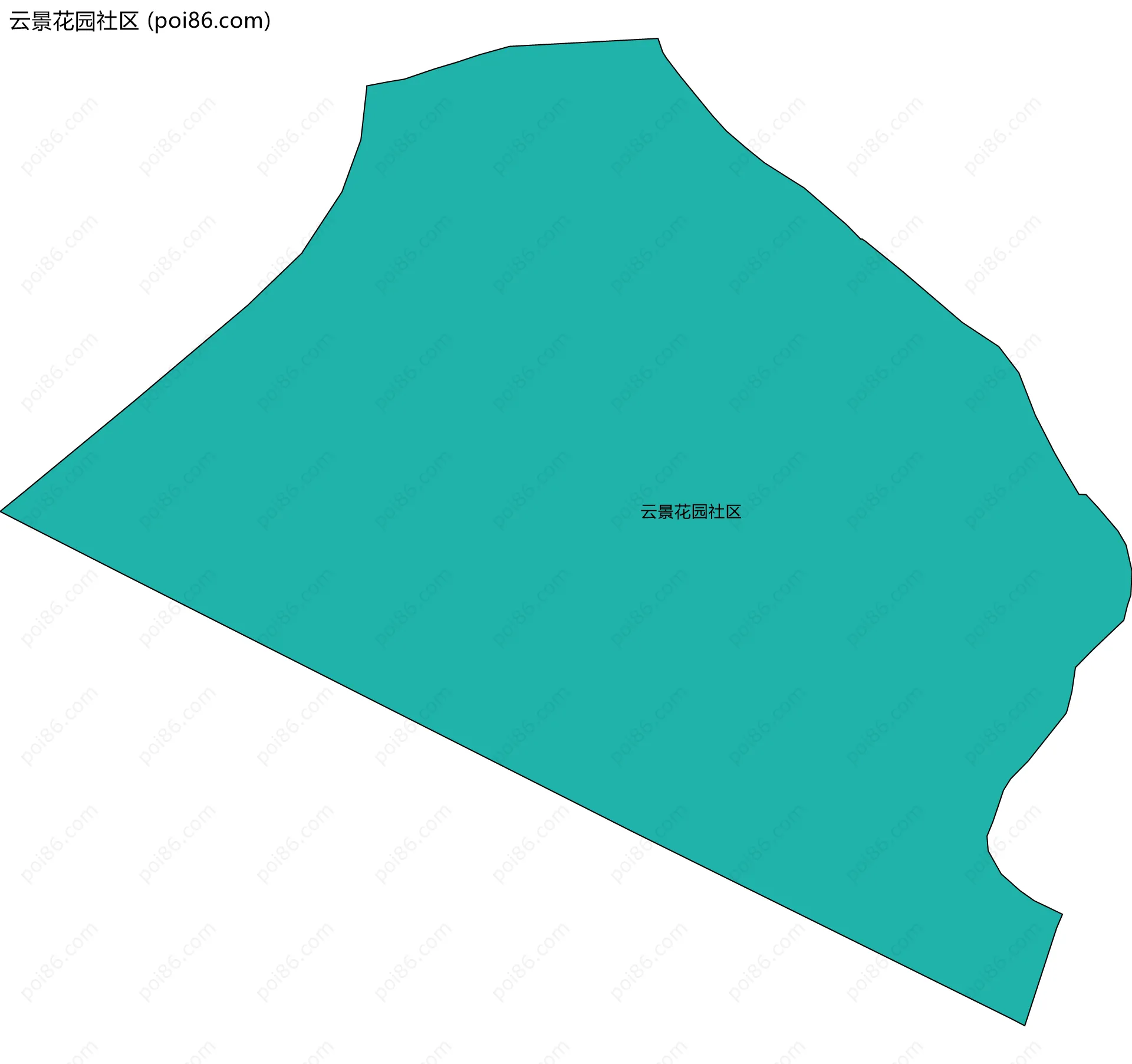 云景花园社区边界地图