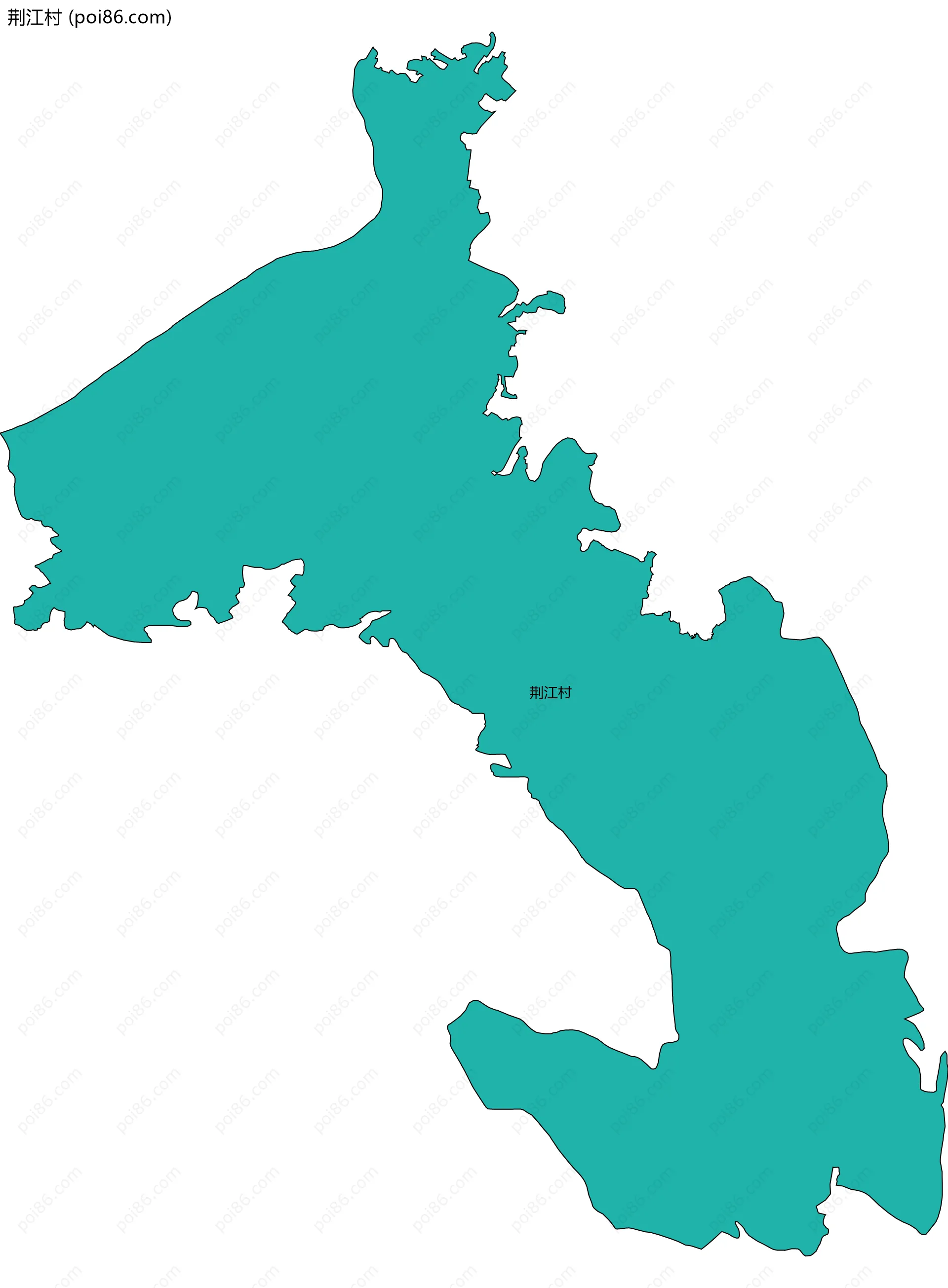 荆江村边界地图