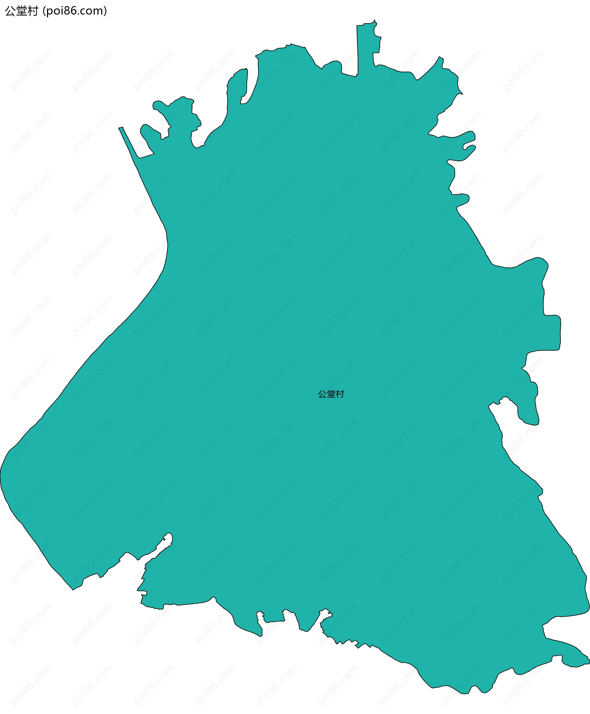 公堂村边界地图