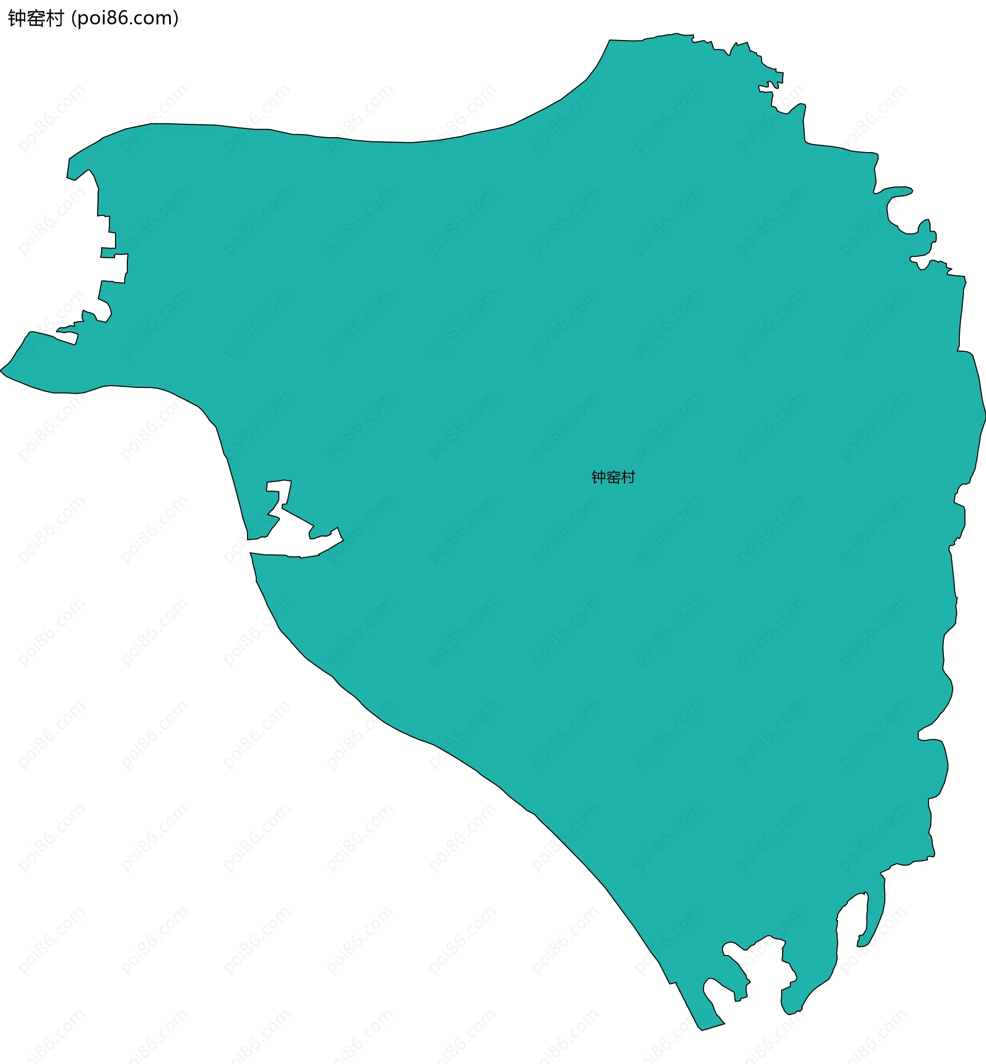 钟窑村边界地图